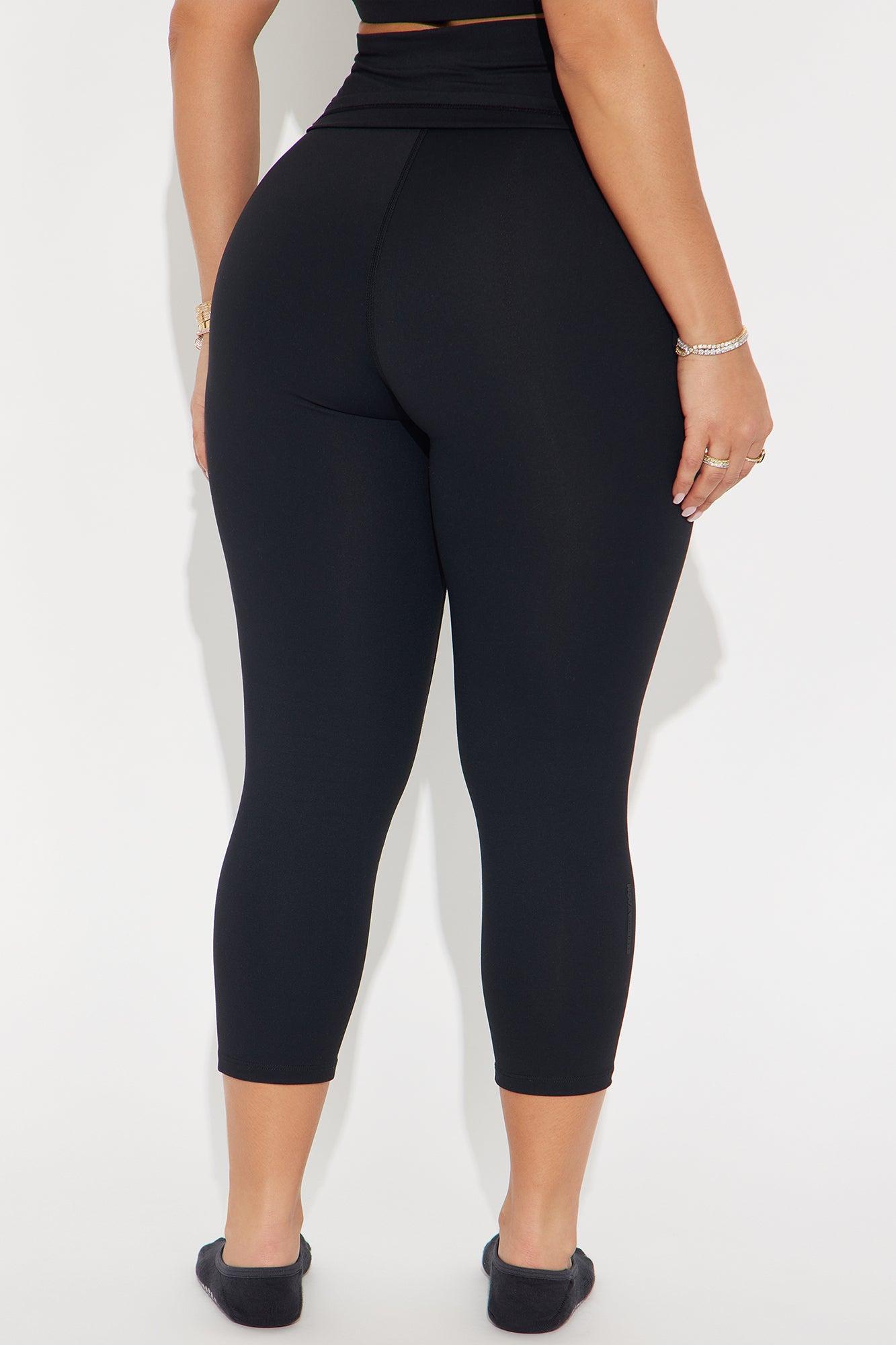 Roll Up Super Soft Active Capri Legging - Black Product Image