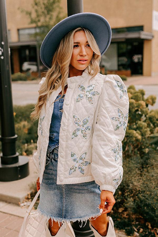 Statement Maker Quilted Jacket in Ivory Product Image