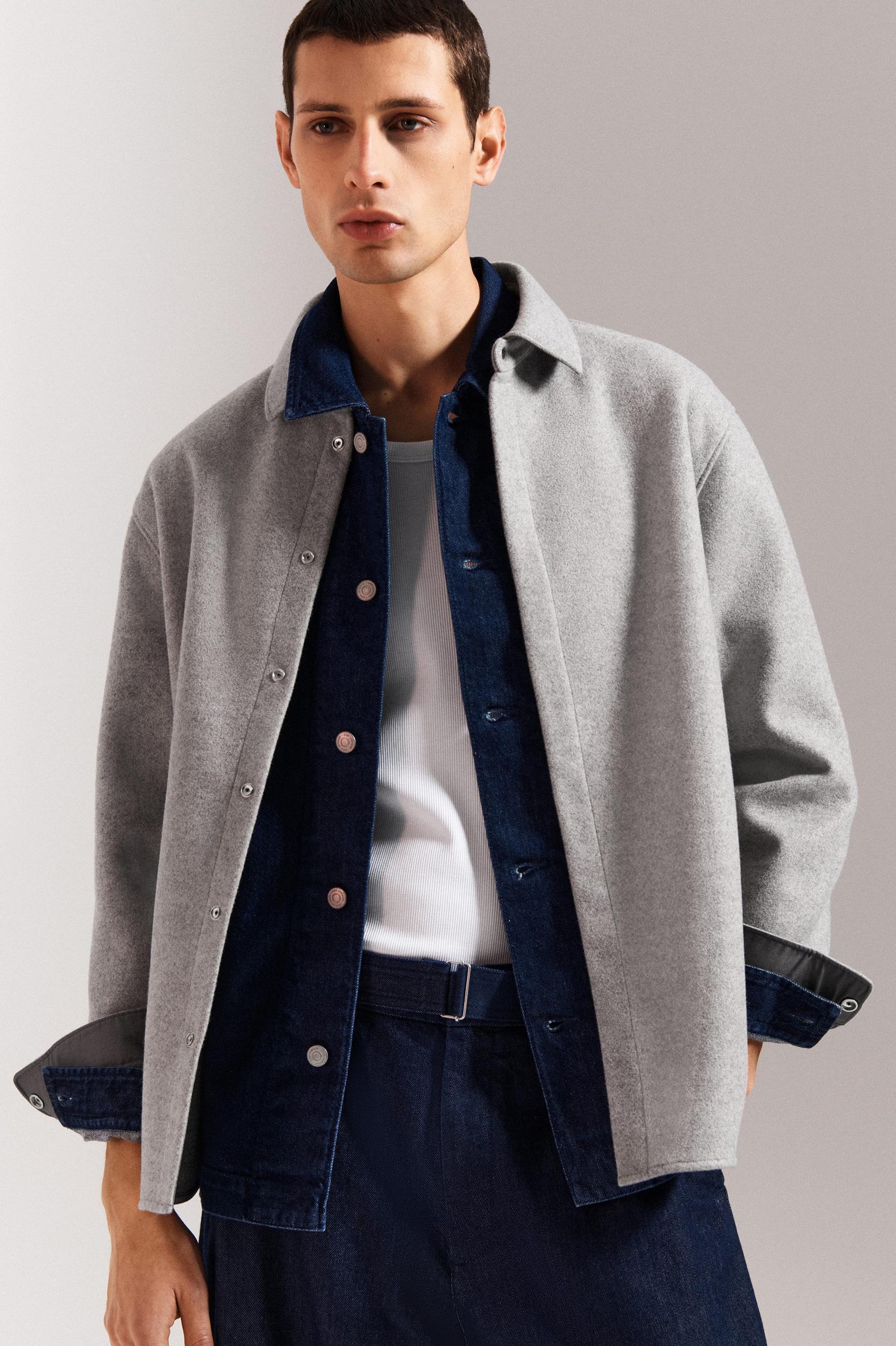 RELAXED WOOL-BLEND OVERSHIRT Product Image