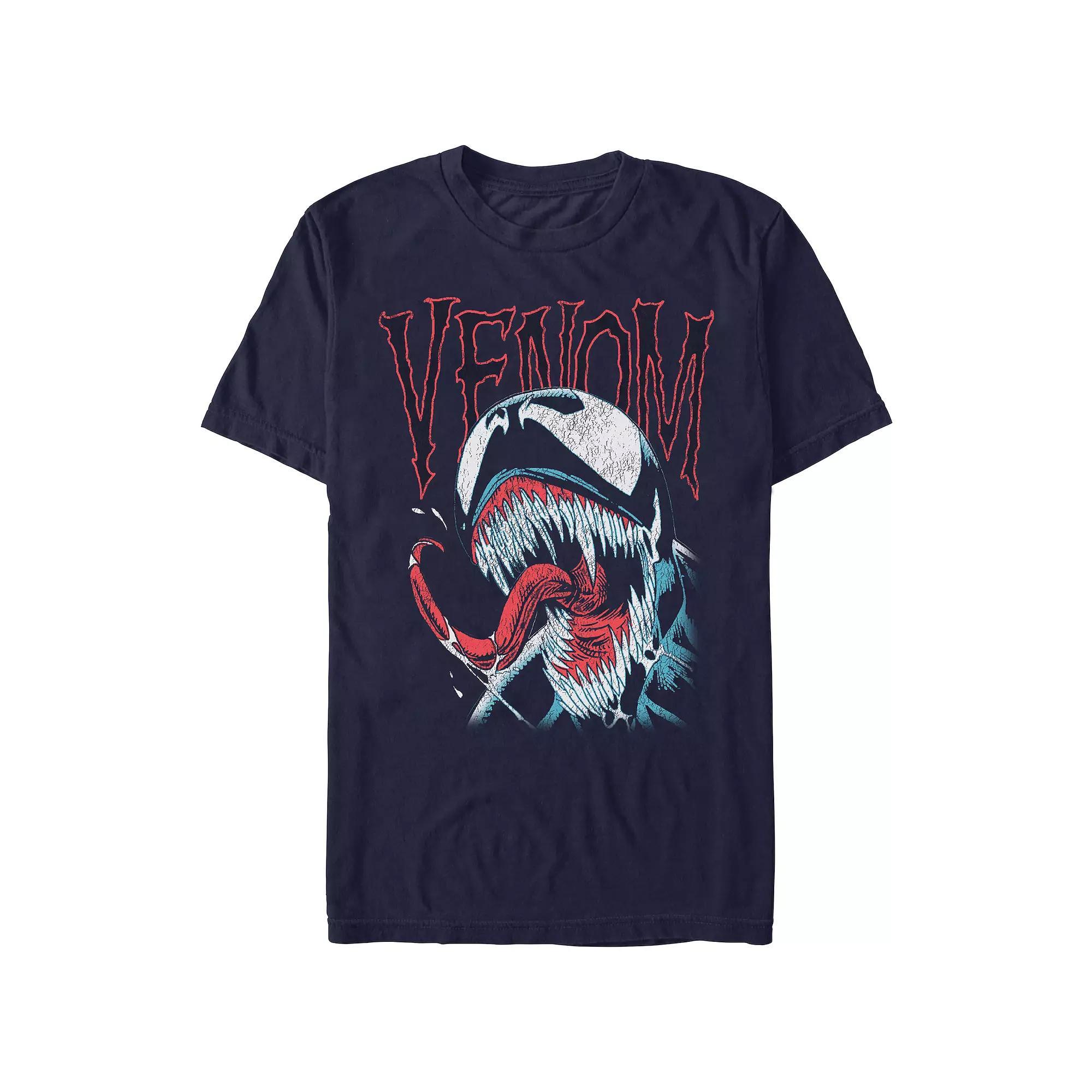 Men's Spider-Man Venom Big Mouth Graphic Tee, Size: Medium, Blue Product Image