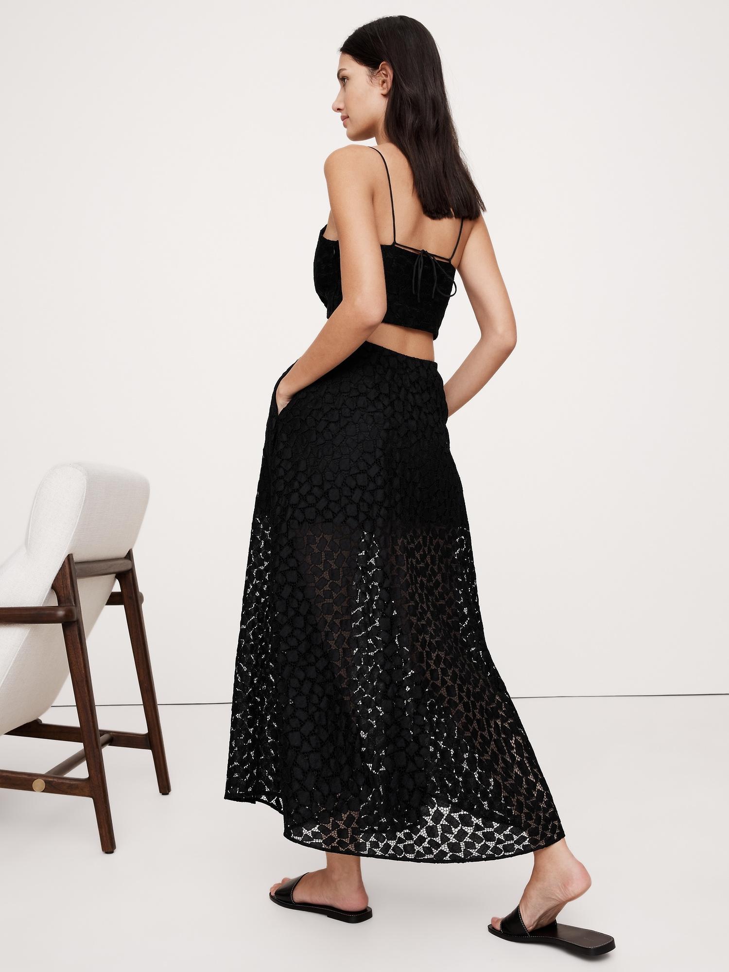Lace Maxi Skirt Product Image