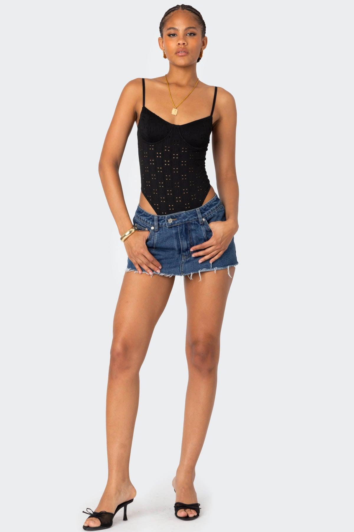 Raven Cupped Eyelet Bodysuit Product Image