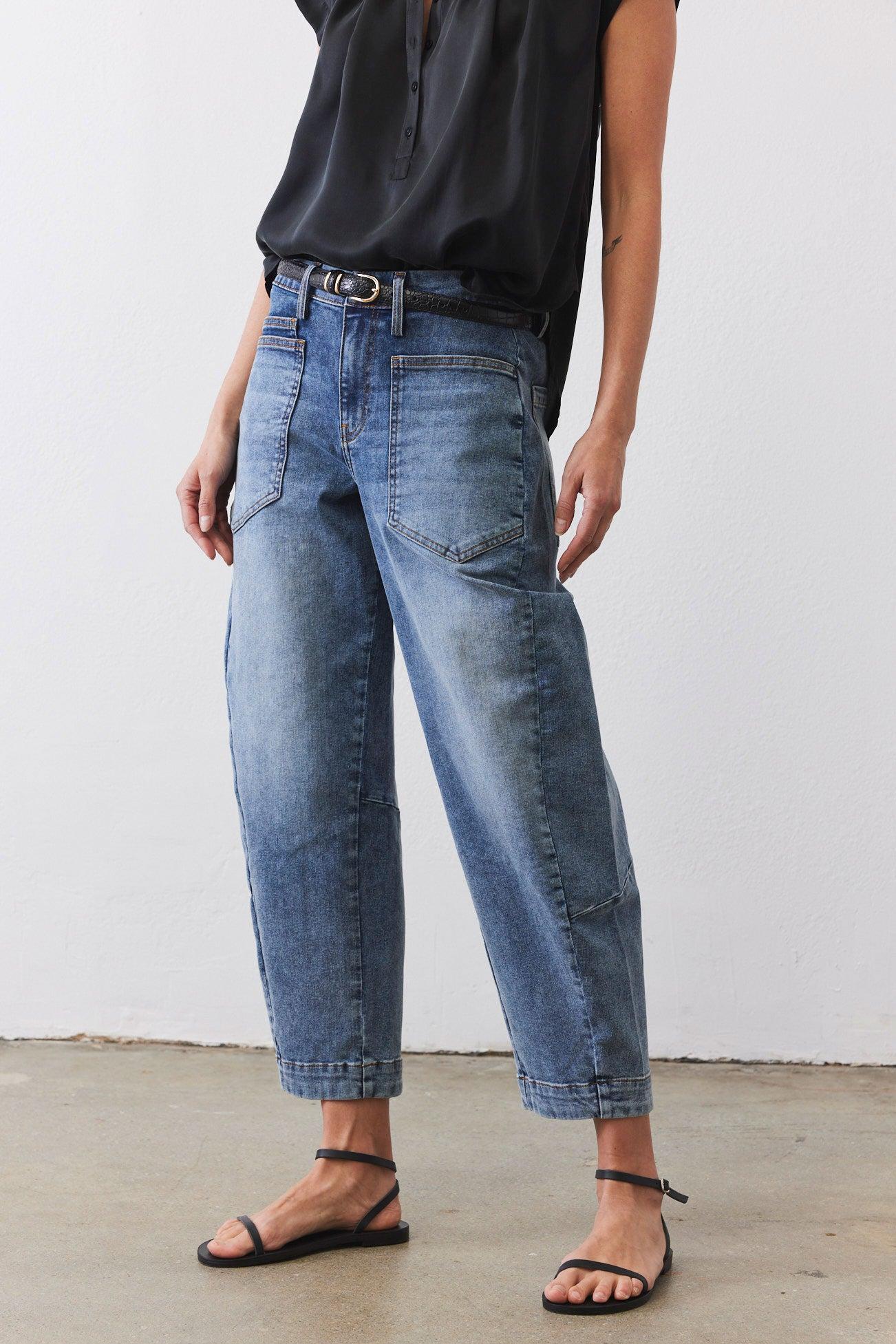 The Slouchy Denim Pants Product Image