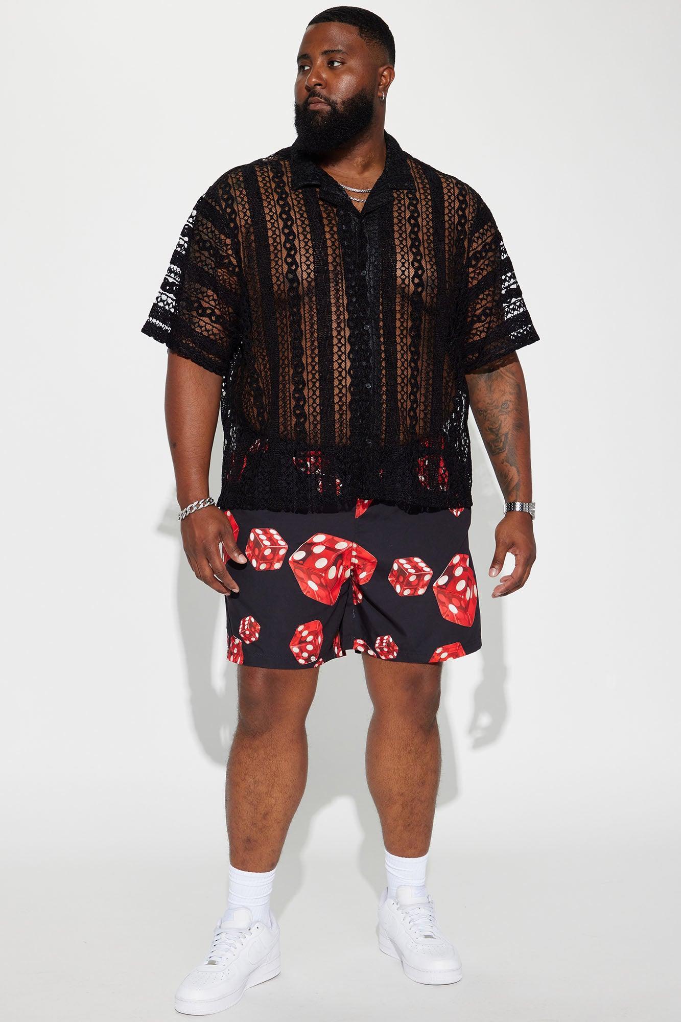 Rolling Dice Swim Classic Trunk - Black/Red Product Image