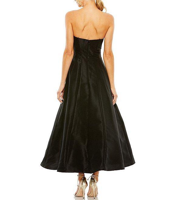 Mac Duggal Satin Strapless Bow Bodice A-line Ball Gown Product Image