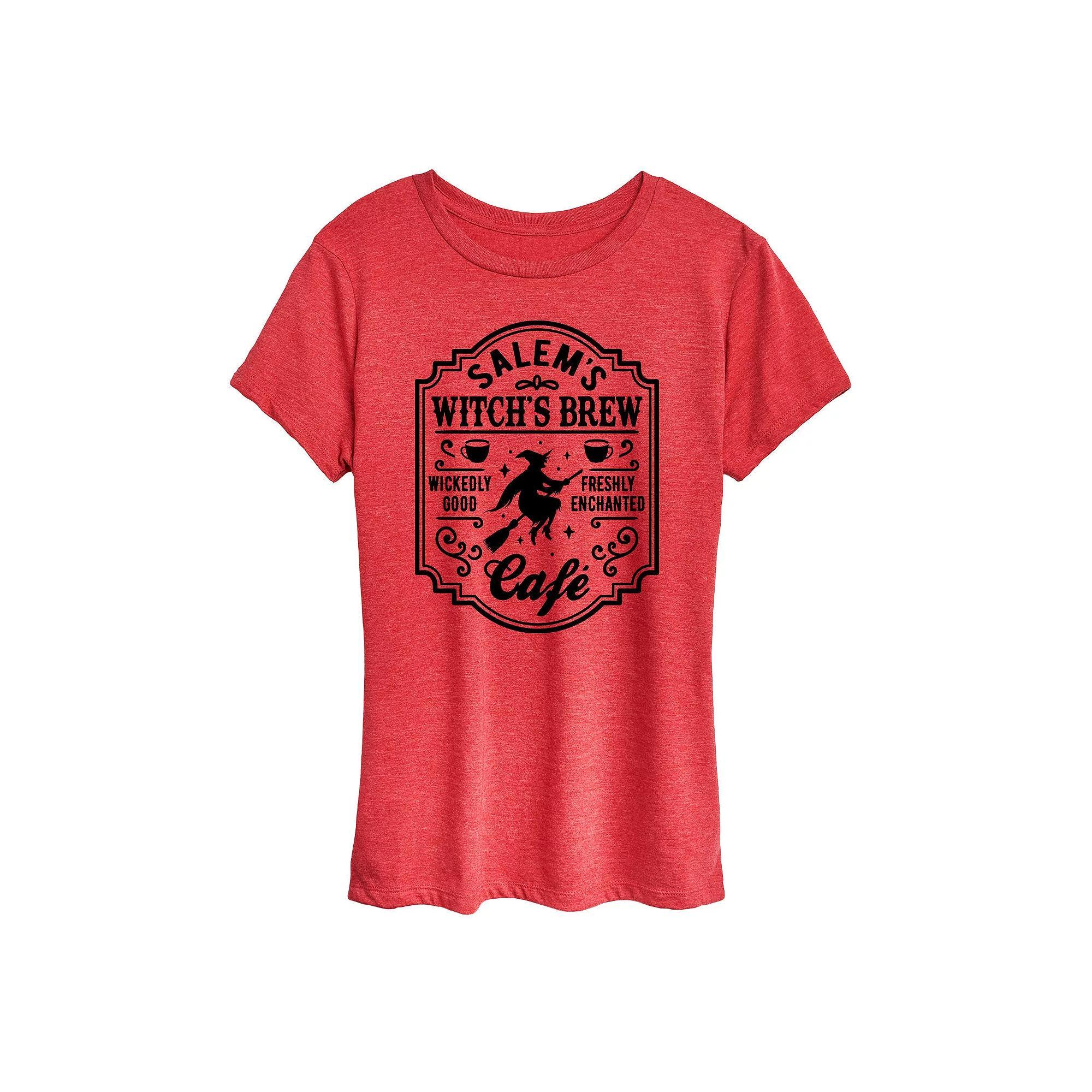 Women's Salems Witchs Brew Cafe Halloween Tee, Girl's,  Product Image