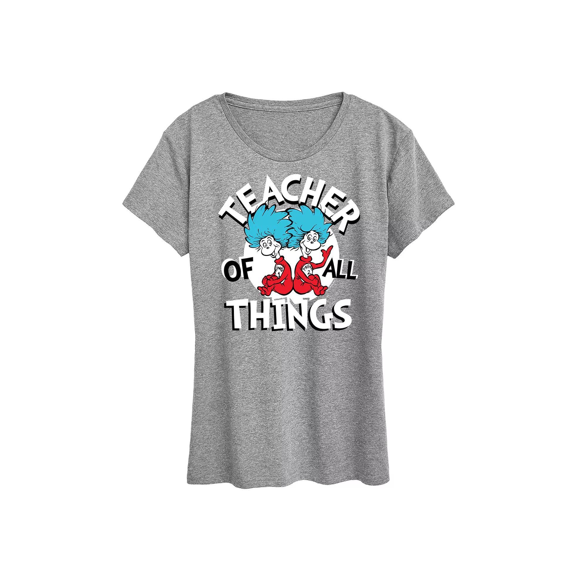 Women's Dr. Seuss Teacher Of All Things Graphic Tee,  Product Image