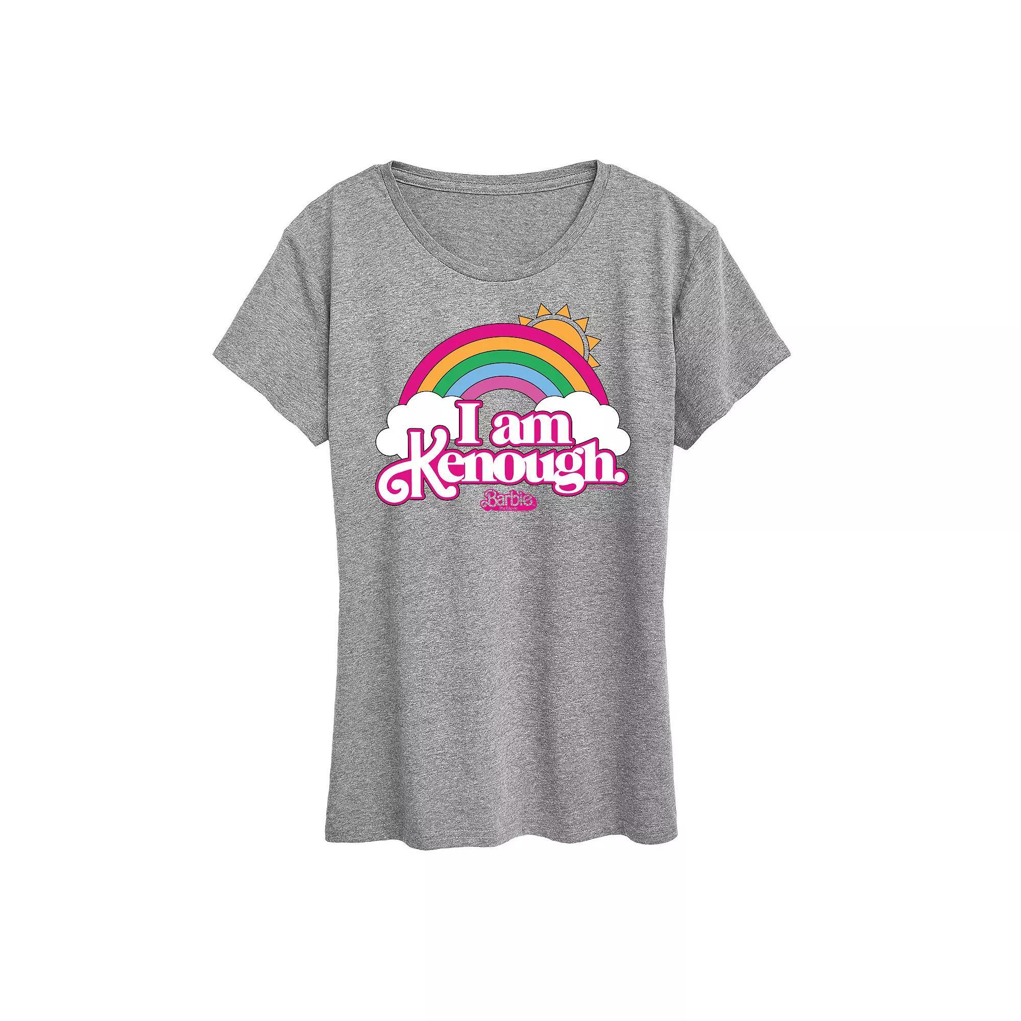 Women's Barbie The Movie Kenough Rainbow Graphic Tee, Girl's, Size: XL, Grey Gray Product Image