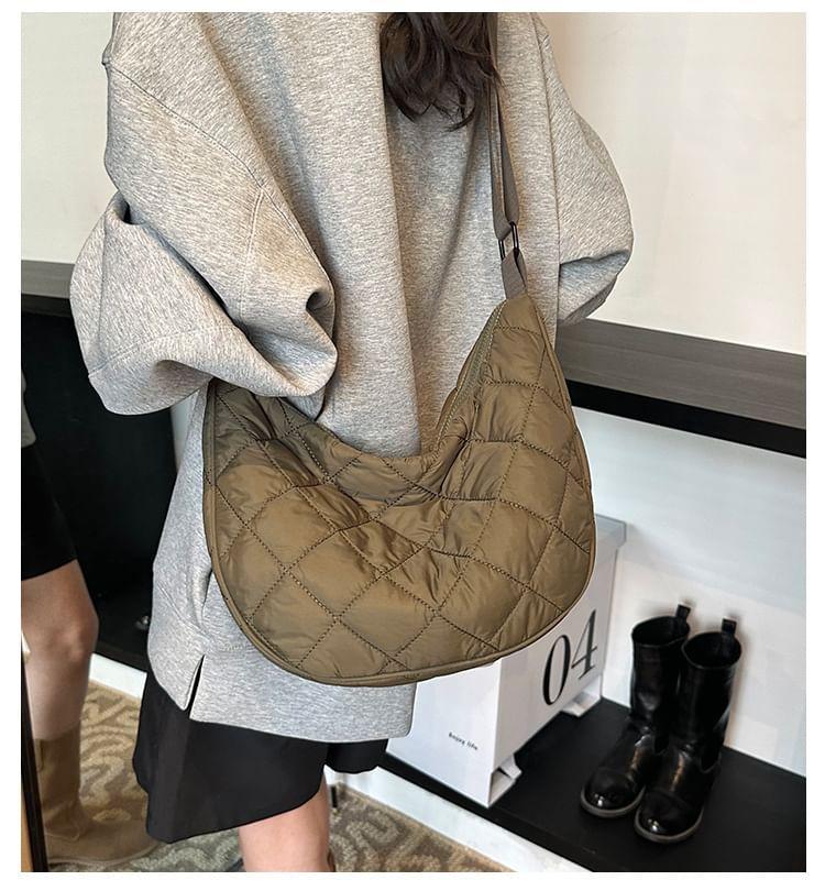 Plain Quilted Crossbody Bag Product Image