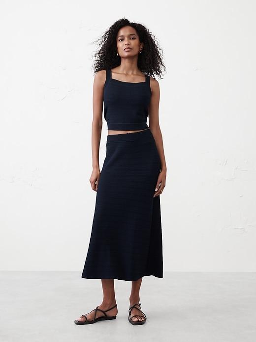 Cropped Textured Sweater Tank Product Image