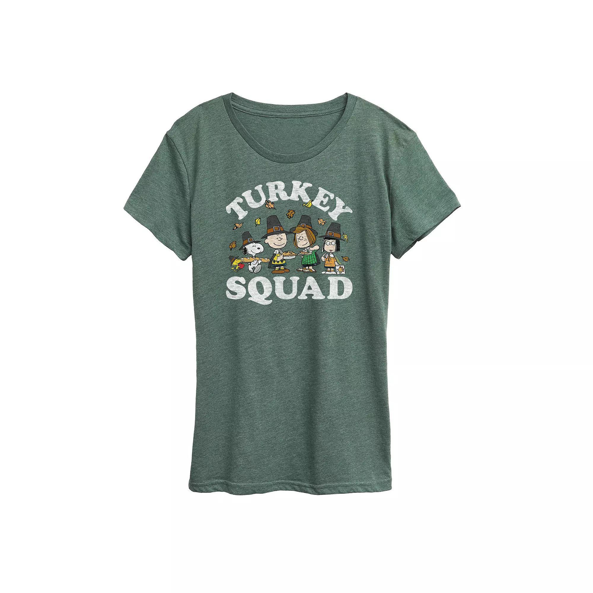 Women's Peanuts Turkey Squad Graphic Tee, Girl's,  Product Image