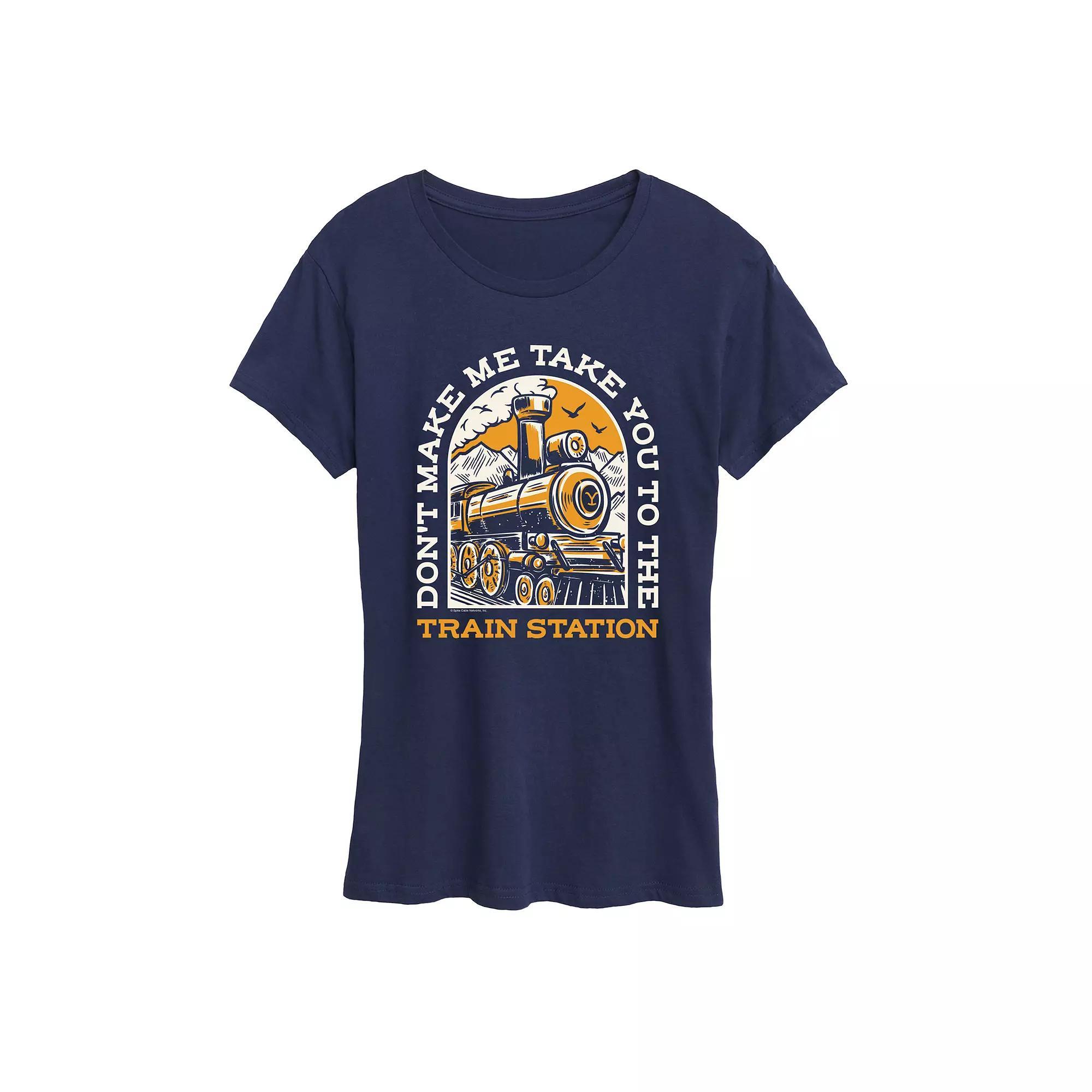 Women's Yellowstone Don't Make Me Graphic Tee, Size: Medium, Blue Product Image