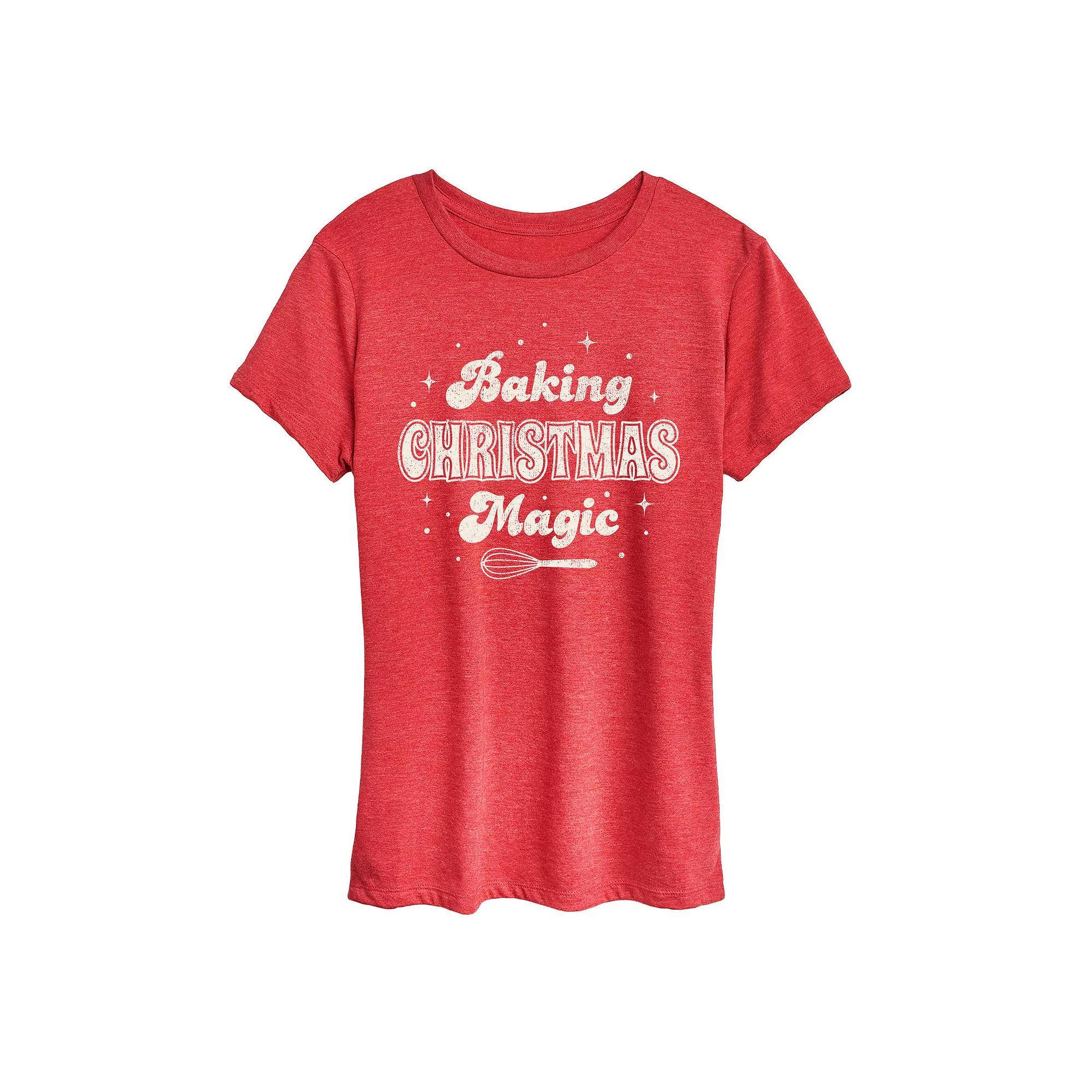 Women's Baking Christmas Magic Graphic Tee, Girl's,  Product Image