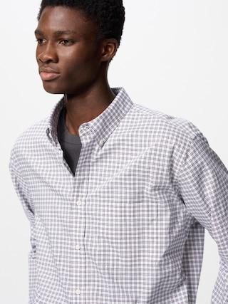 Mens Broadcloth Shirt Checked Red XS UNIQLO US Product Image