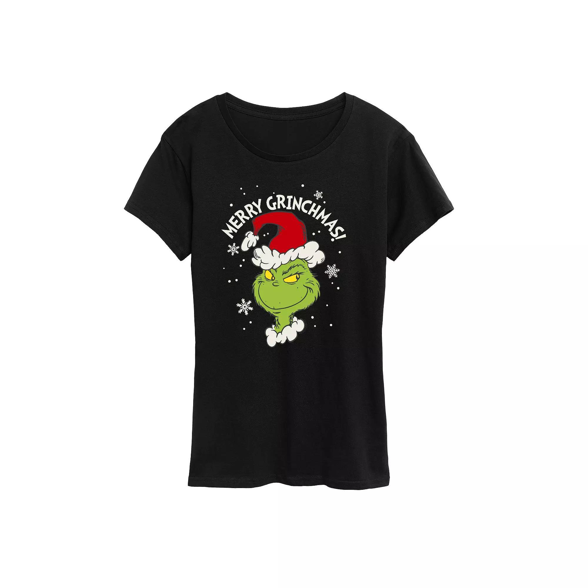 Women's Dr. Seuss The Grinch Merry Grinchmas Graphic Tee, Girl's,  Product Image