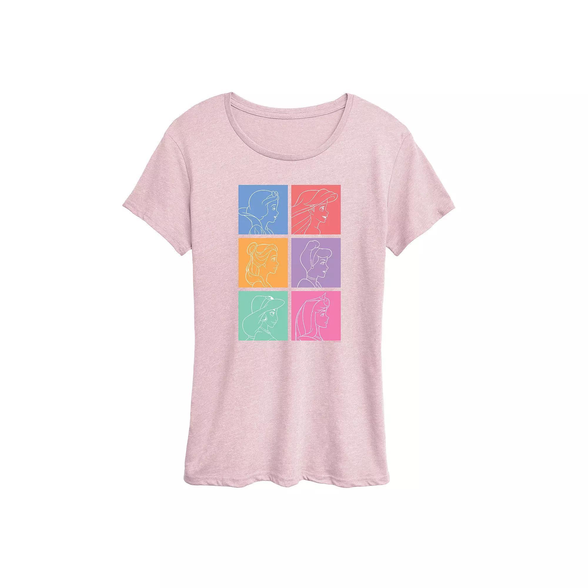 Disney Princess Women's Grid Graphic Tee, Girl's,  Product Image