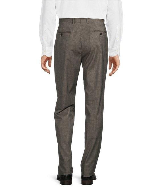 Armani Exchange Modern Fit Flat Front Solid Textured Dress Pants Product Image