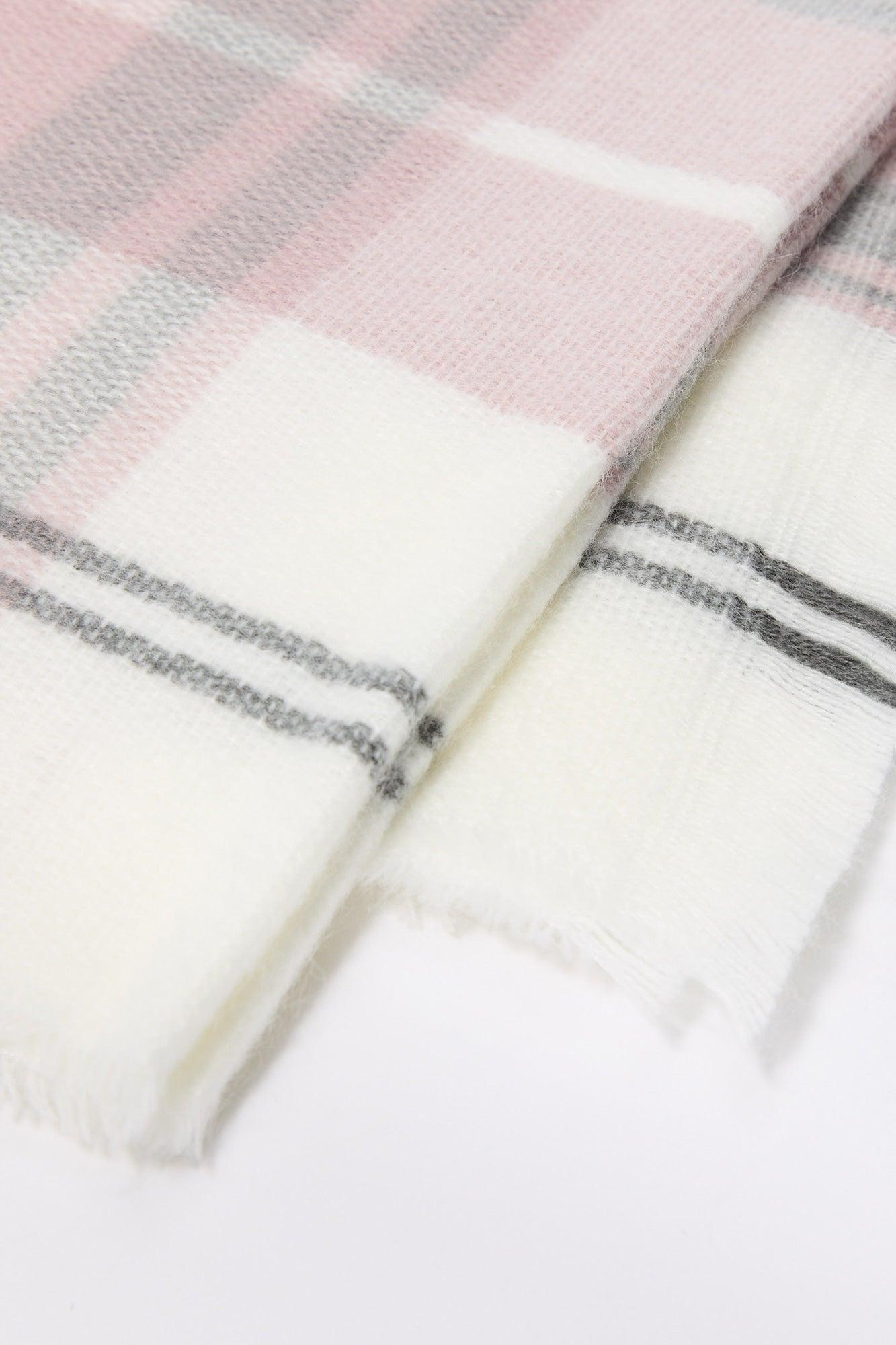 Soft Plaid Knit Scarf Female Product Image