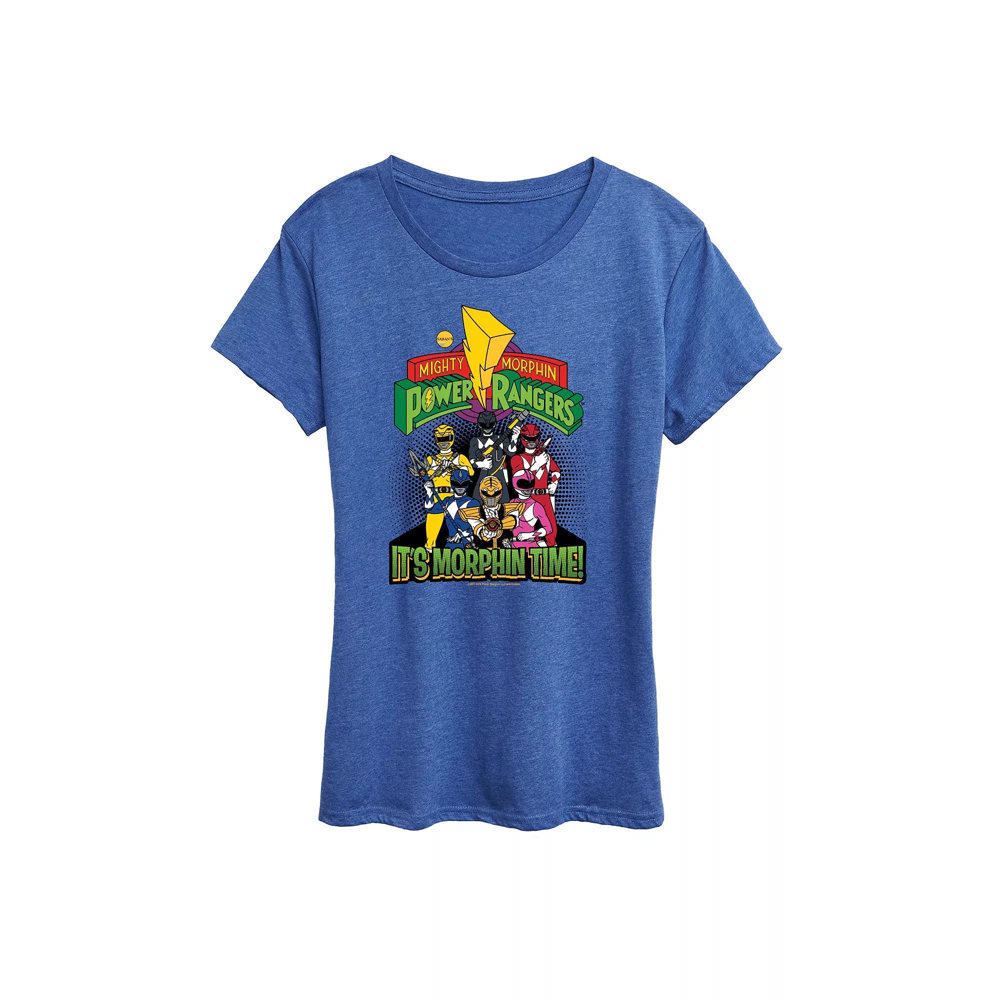 Women's Power Rangers Vintage Comic Graphic Tee,  Product Image