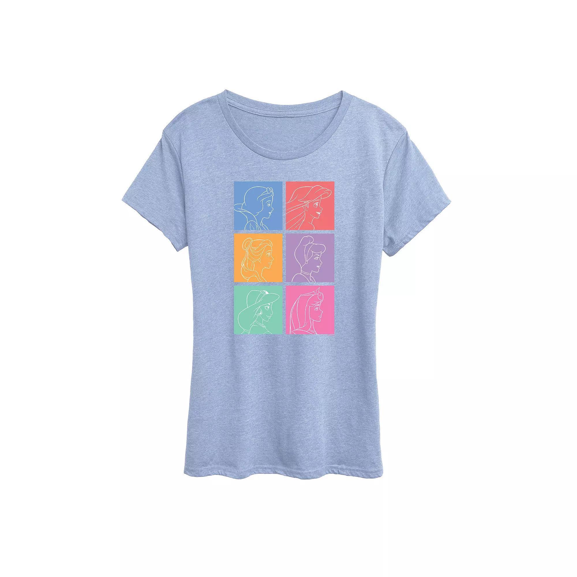 Disney Princess Women's Grid Graphic Tee, Girl's,  Product Image