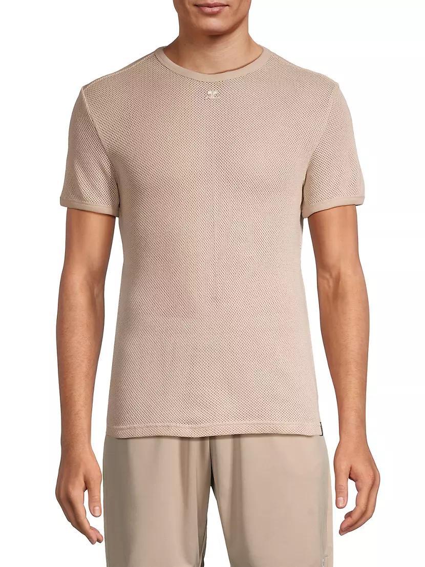 Mesh Cotton-Blend T-Shirt Product Image