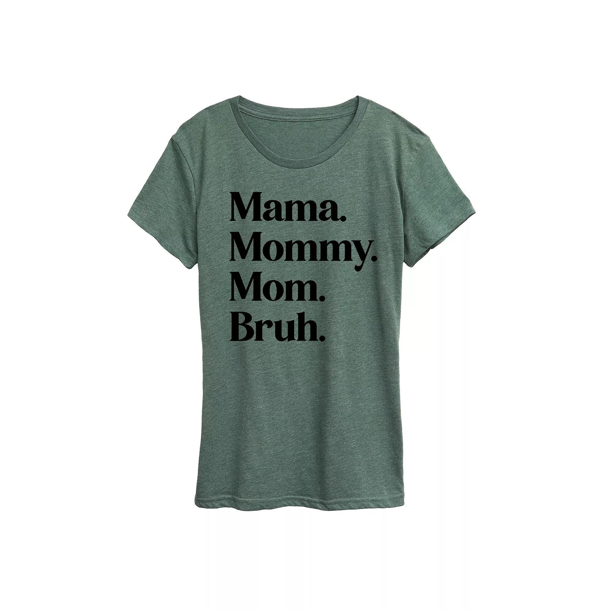 Women's Mama Mommy Mom Bruh Graphic Tee, Girl's,  Product Image