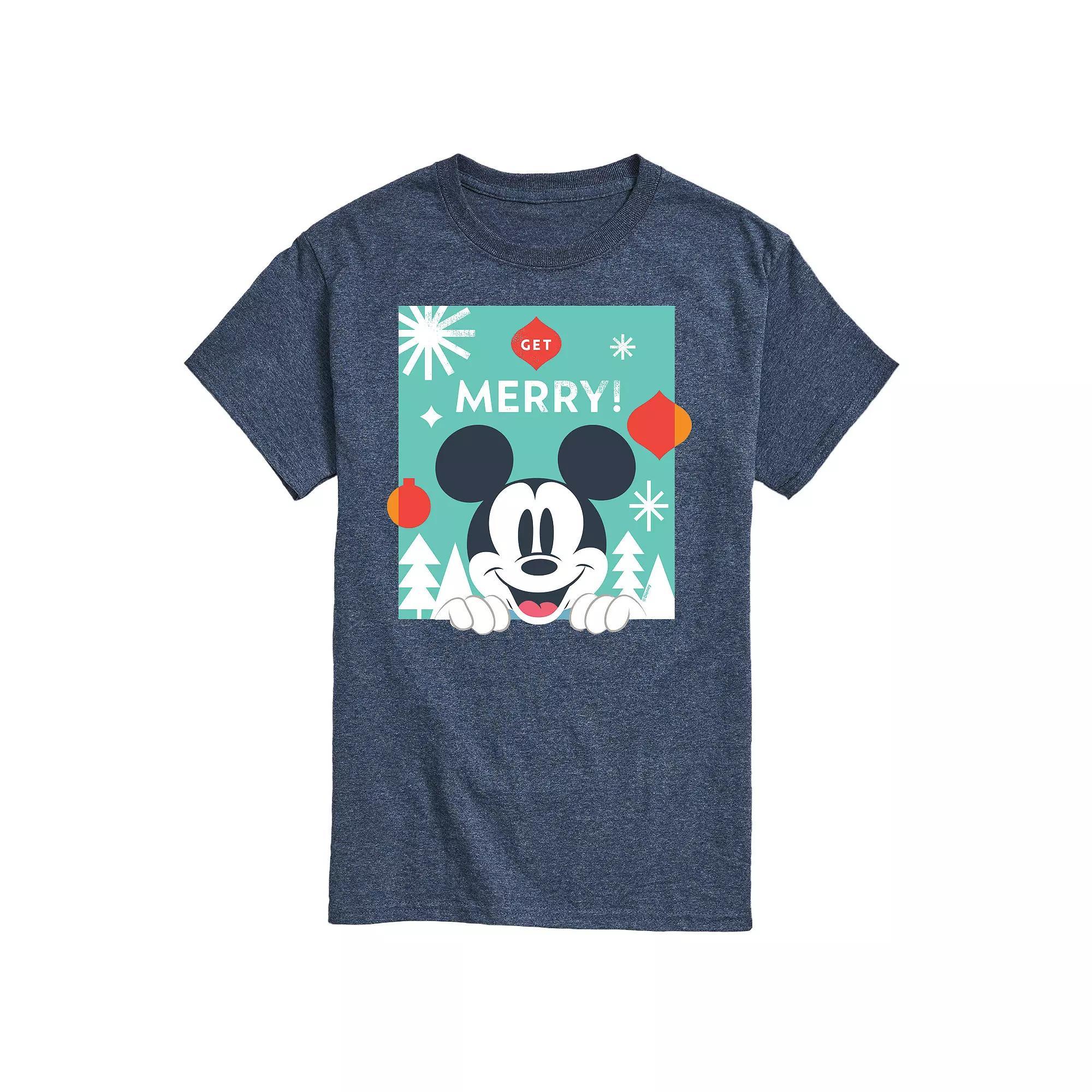 Disney's Mickey Mouse & Friends Men's Christmas Grid Graphic Tee,  Product Image