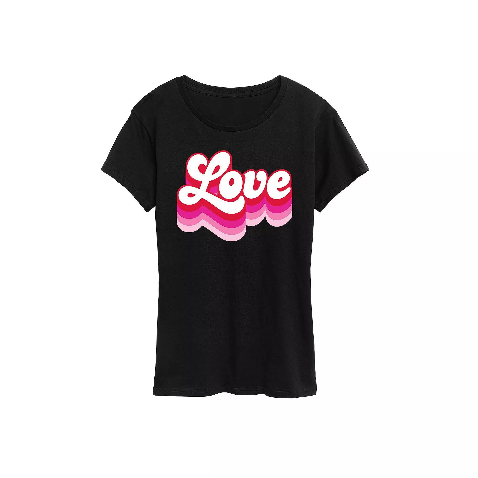 Women's Retro Love Graphic Tee,  Product Image