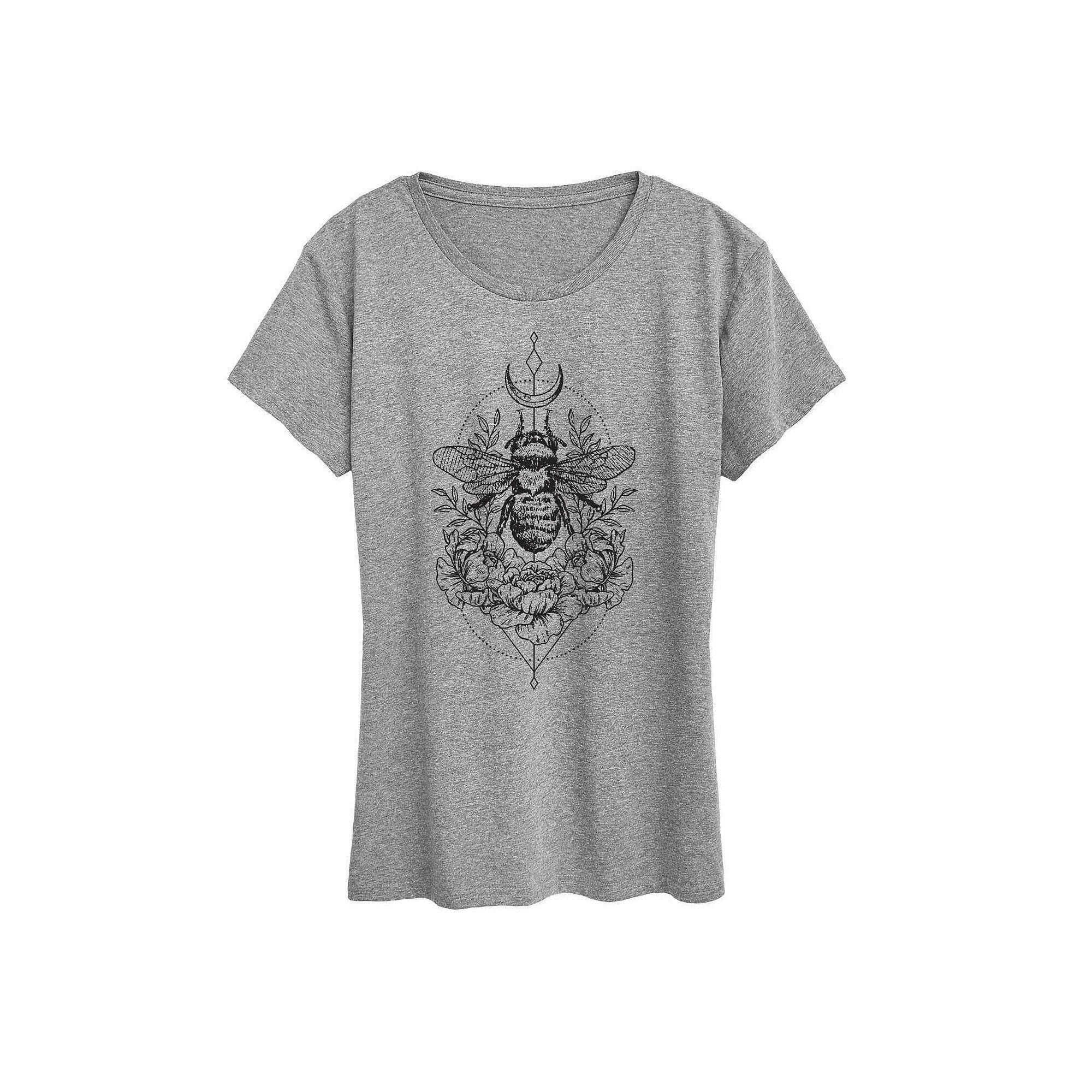 Women's Astrological Floral Bee Graphic Tee, Girl's,  Product Image