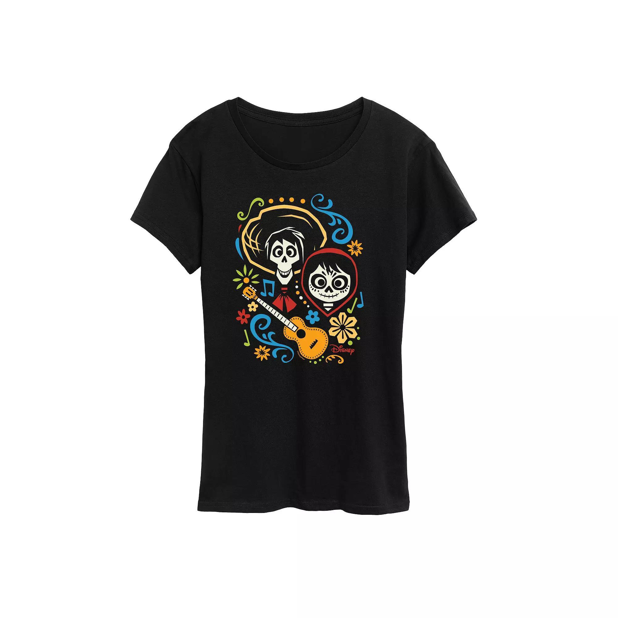 Disney's Coco Miguel & Hector Women's Graphic Tee, Girl's, Size: XL, Black Product Image