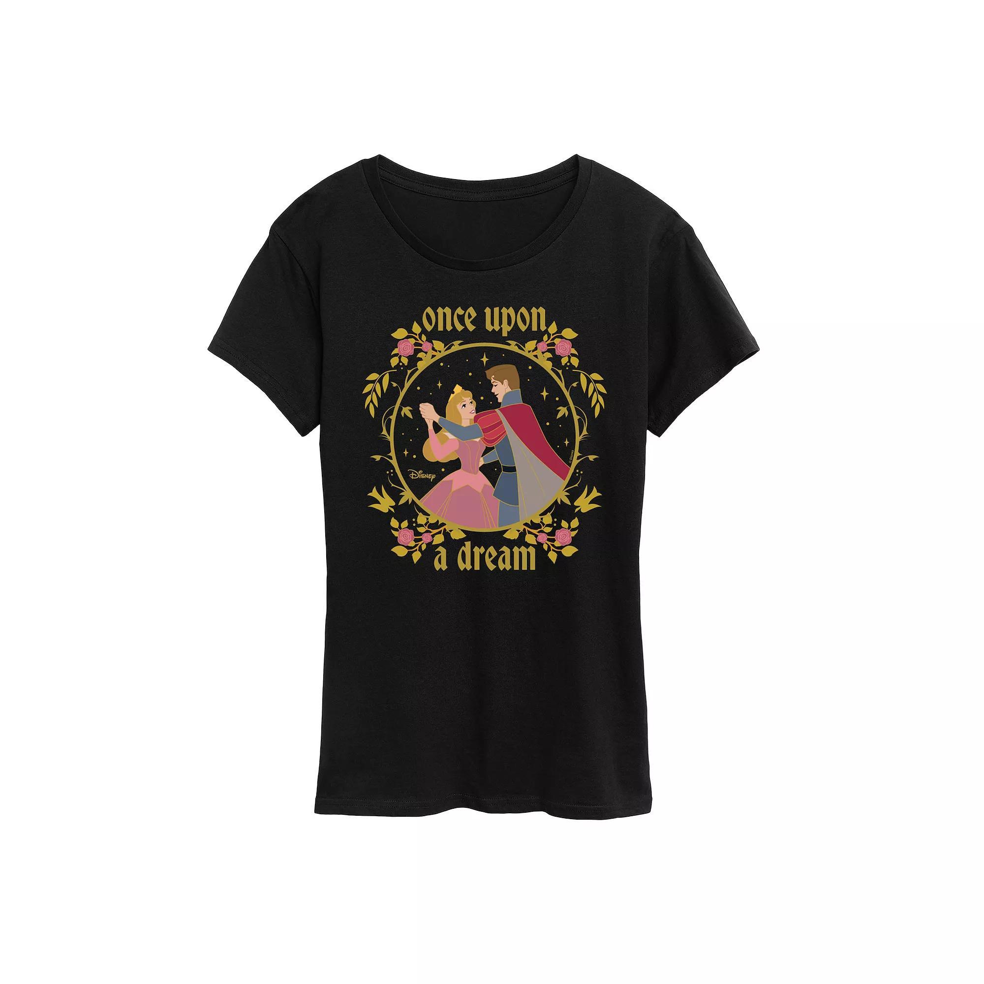 Disney's Sleeping Beauty Aurora & Prince Phillip Women's Once Upon A Dream Graphic Tee,  Product Image