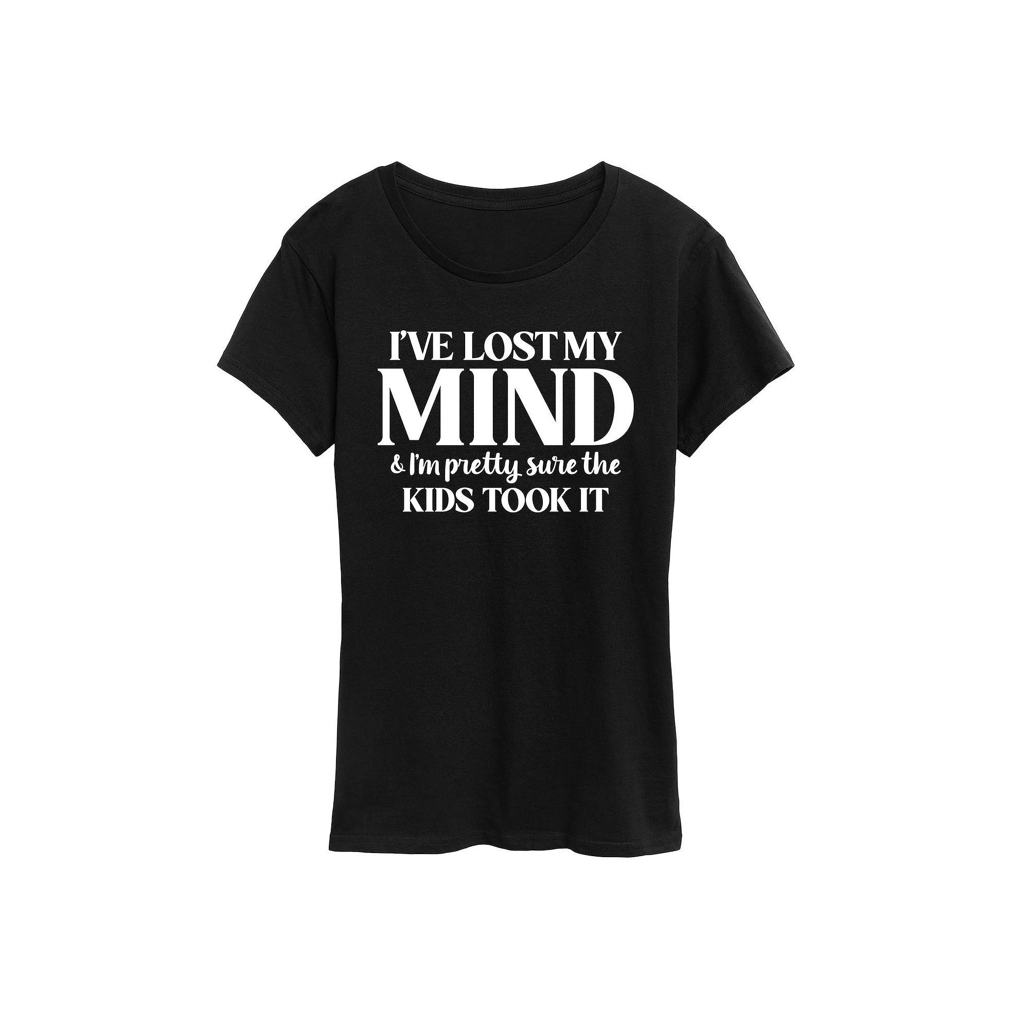 Women's I've Lost My Mind Graphic Tee, Girl's, Size: XXL, Black Product Image