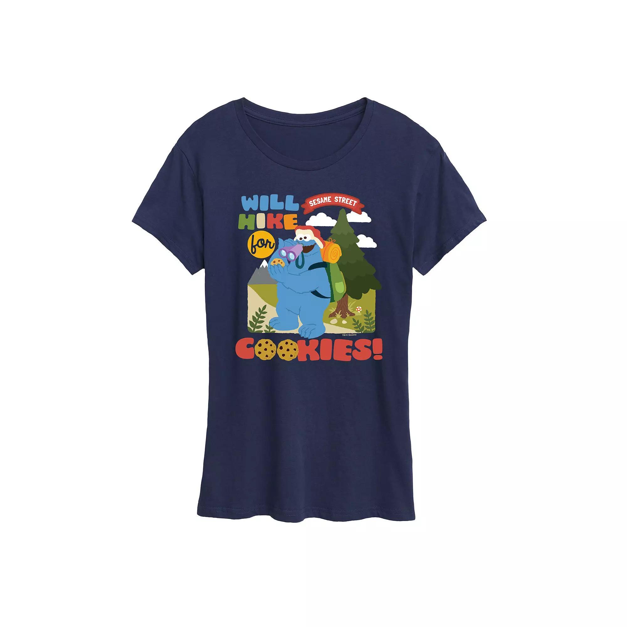 Women's Sesame Street Will Hike For Cookies Graphic Tee,  Product Image