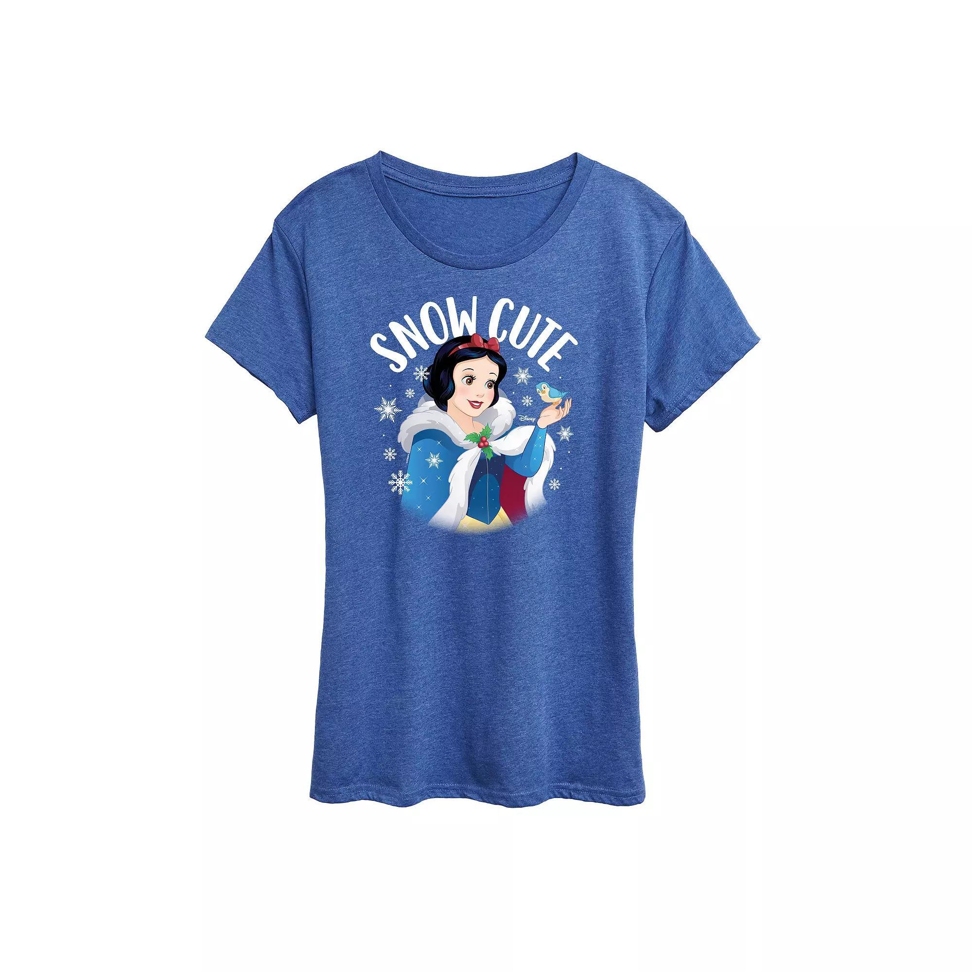 Disney Princess Snow White Women's "Snow Cute" Holiday Graphic Tee, Girl's,  Product Image