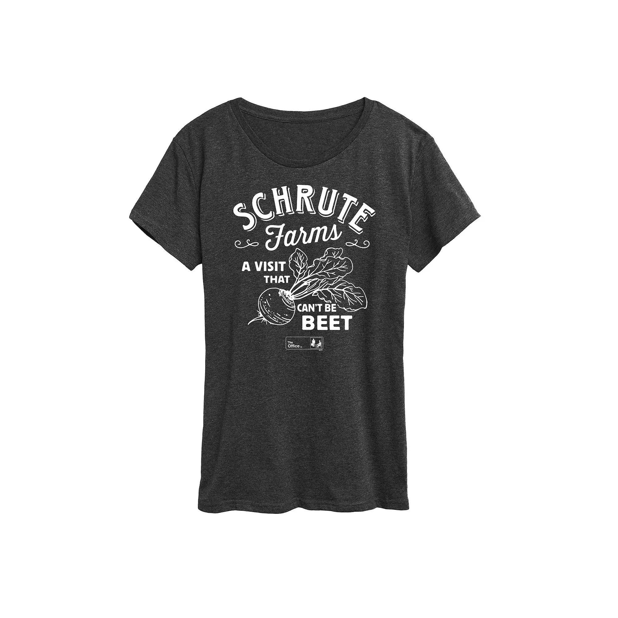 Women's The Office Shrute Farms Graphic Tee, Girl's, Size: Large, Dark Gray Product Image