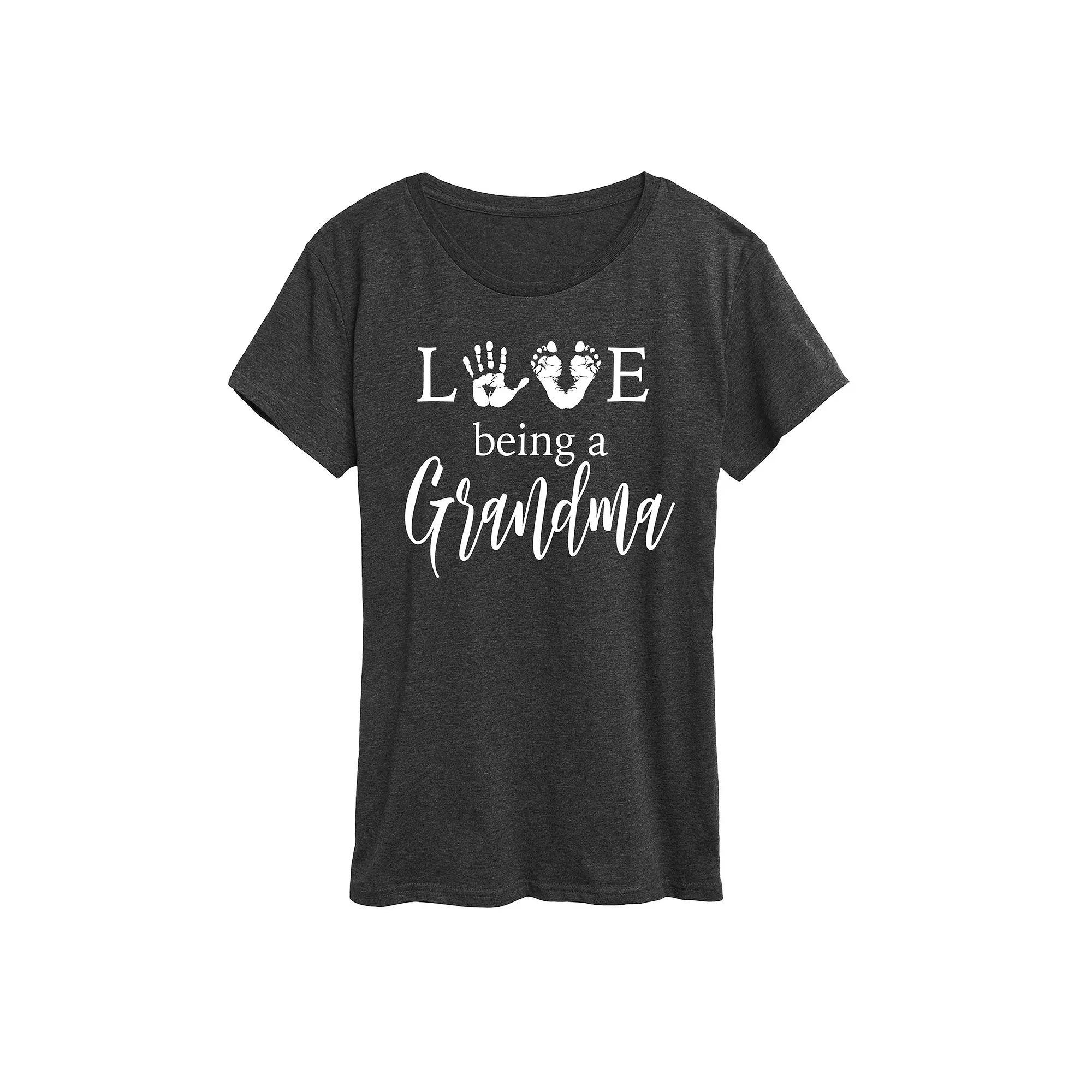 Women's Love Being a Grandma Graphic Tee, Size: XXL, Heather Grey Product Image