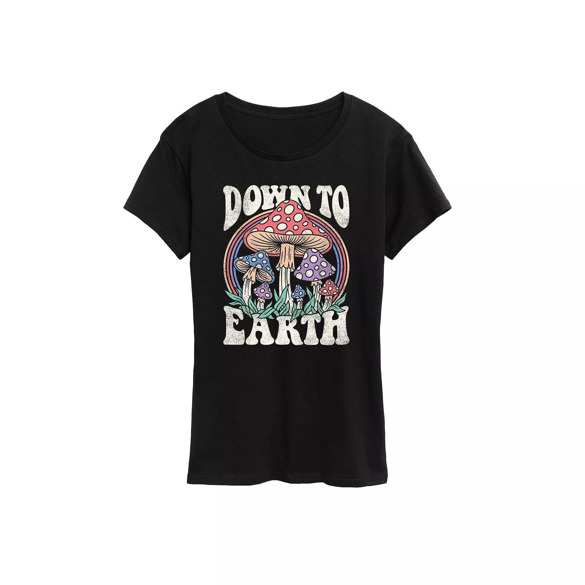 Women's Down To Earth Mushrooms Graphic Tee, Girl's,  Product Image