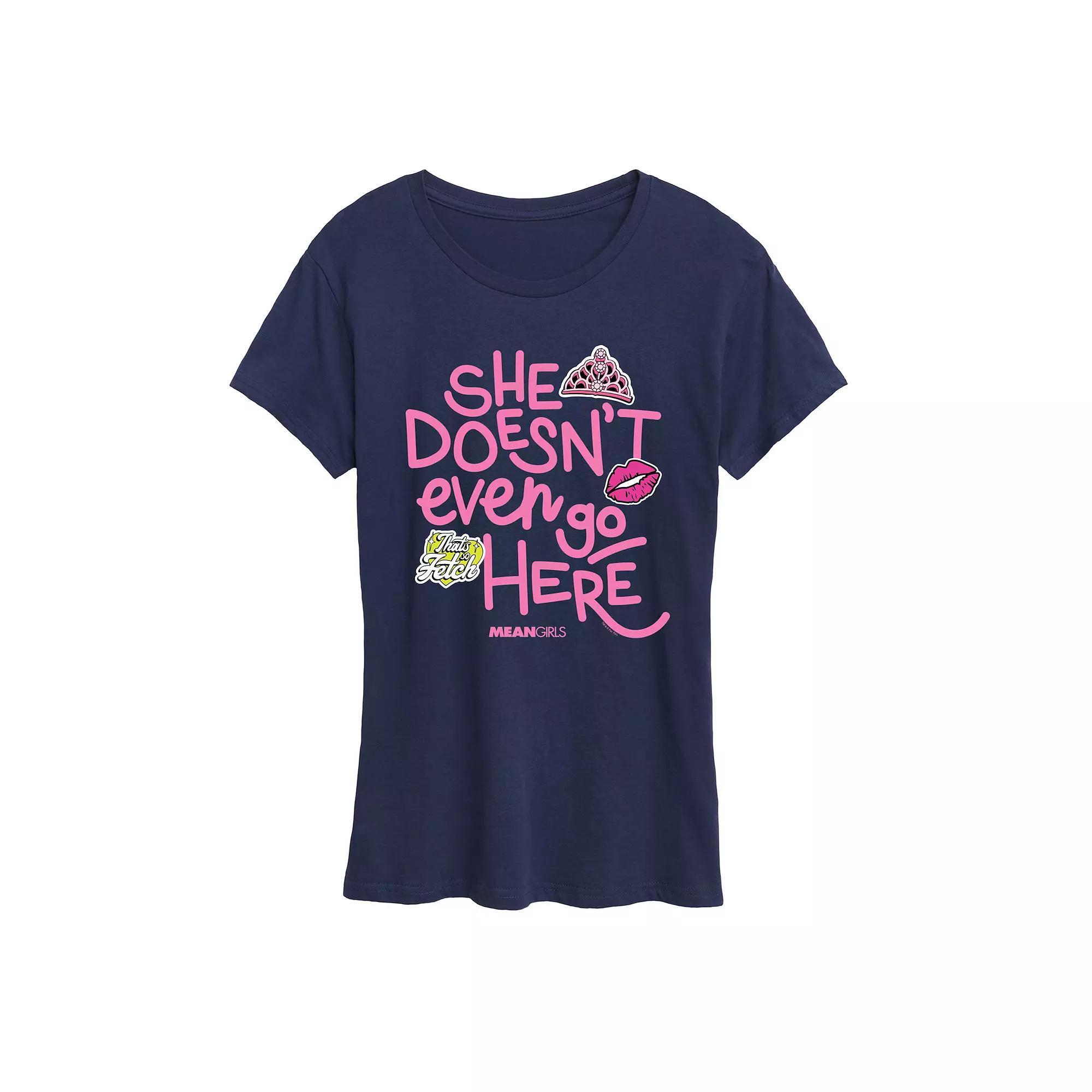 Women's Mean Girls She Doesn't Go Here Graphic Tee,  Product Image