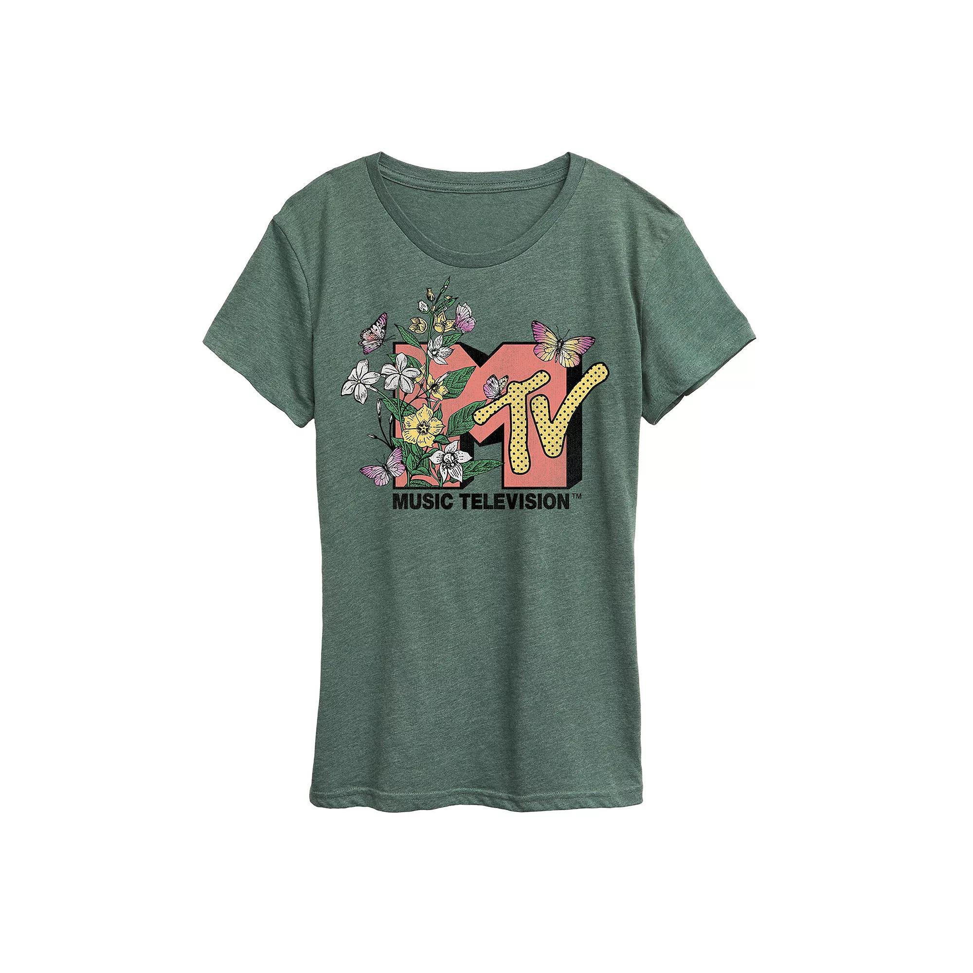 Women's MTV Botanical Art Graphic Tee,  Product Image