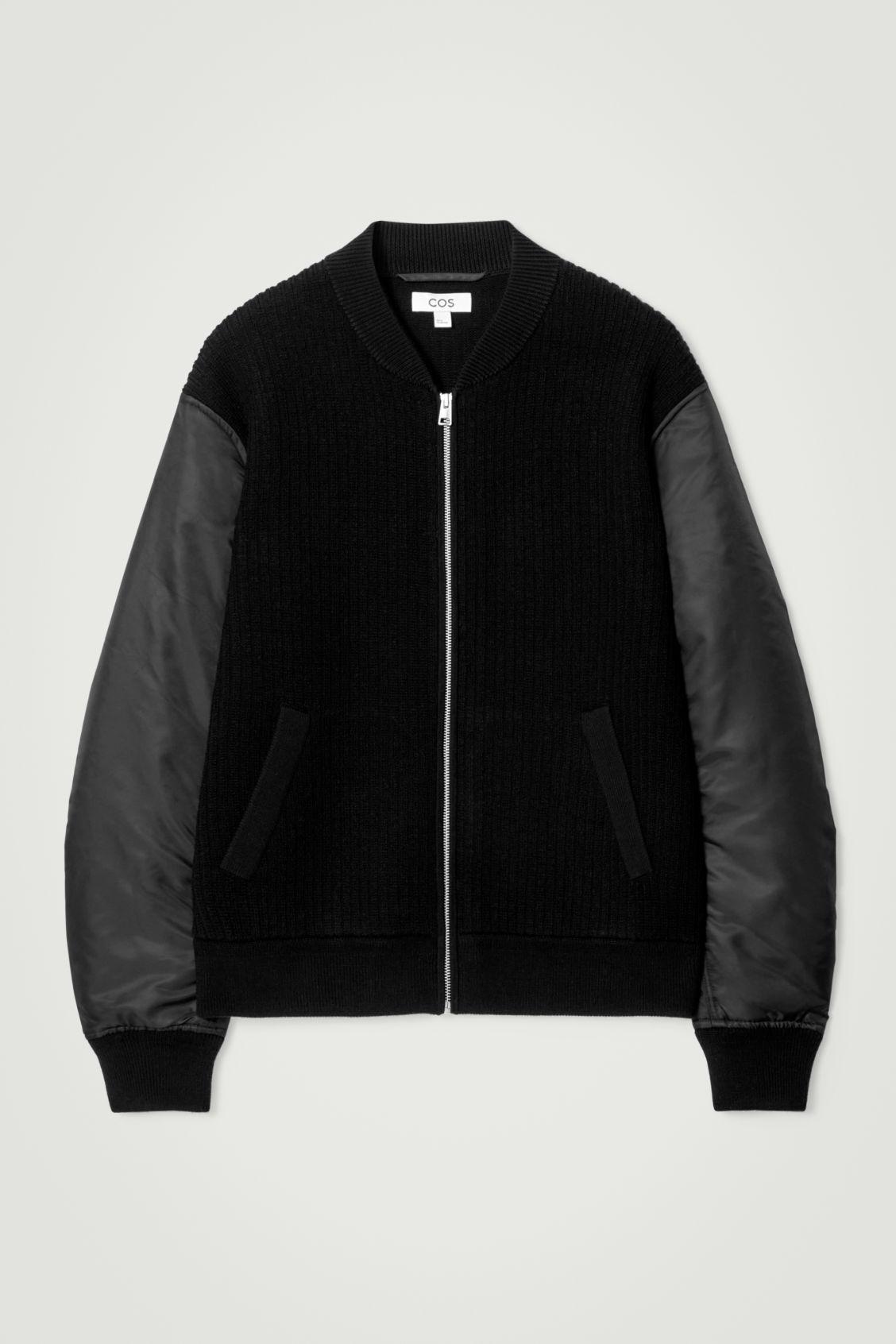 MERINO WOOL AND NYLON BOMBER JACKET Product Image