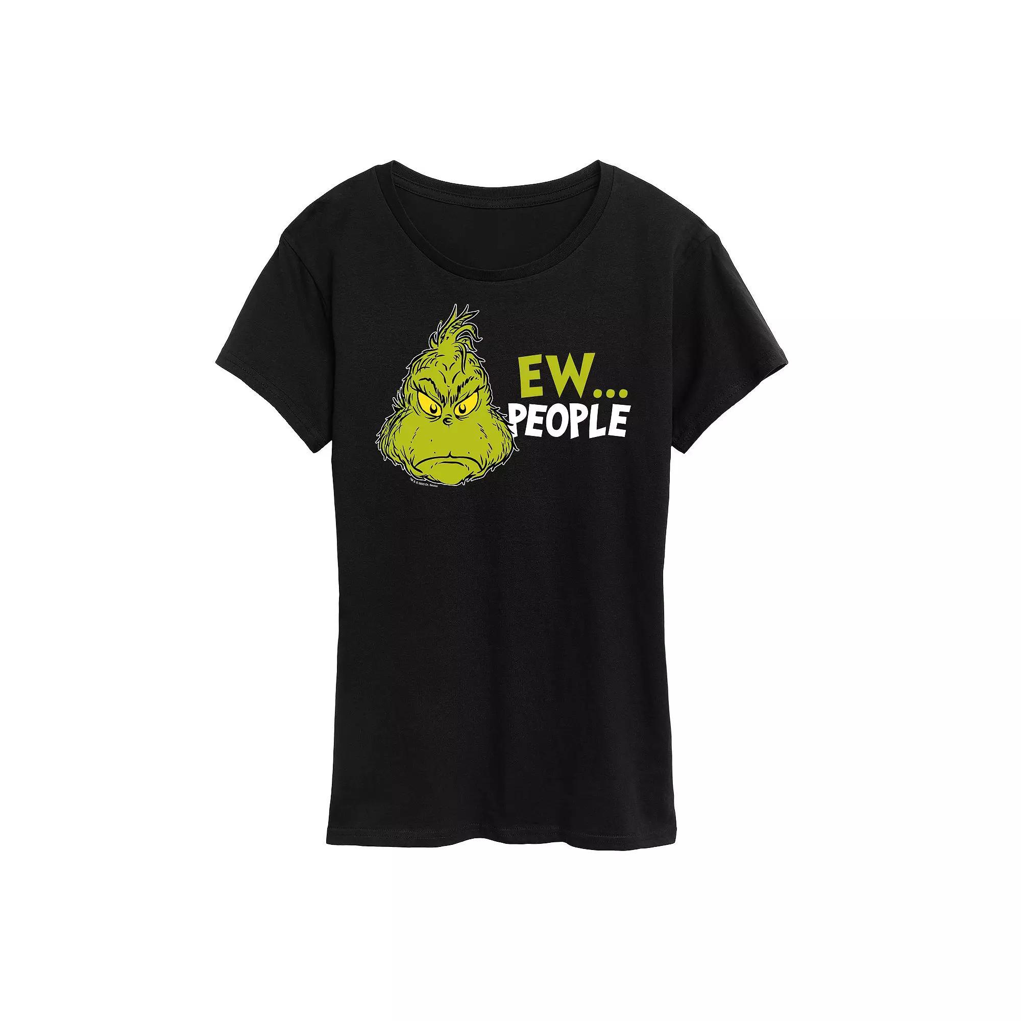 Women's Dr. Seuss The Grinch Ew People Graphic Tee, Girl's,  Product Image
