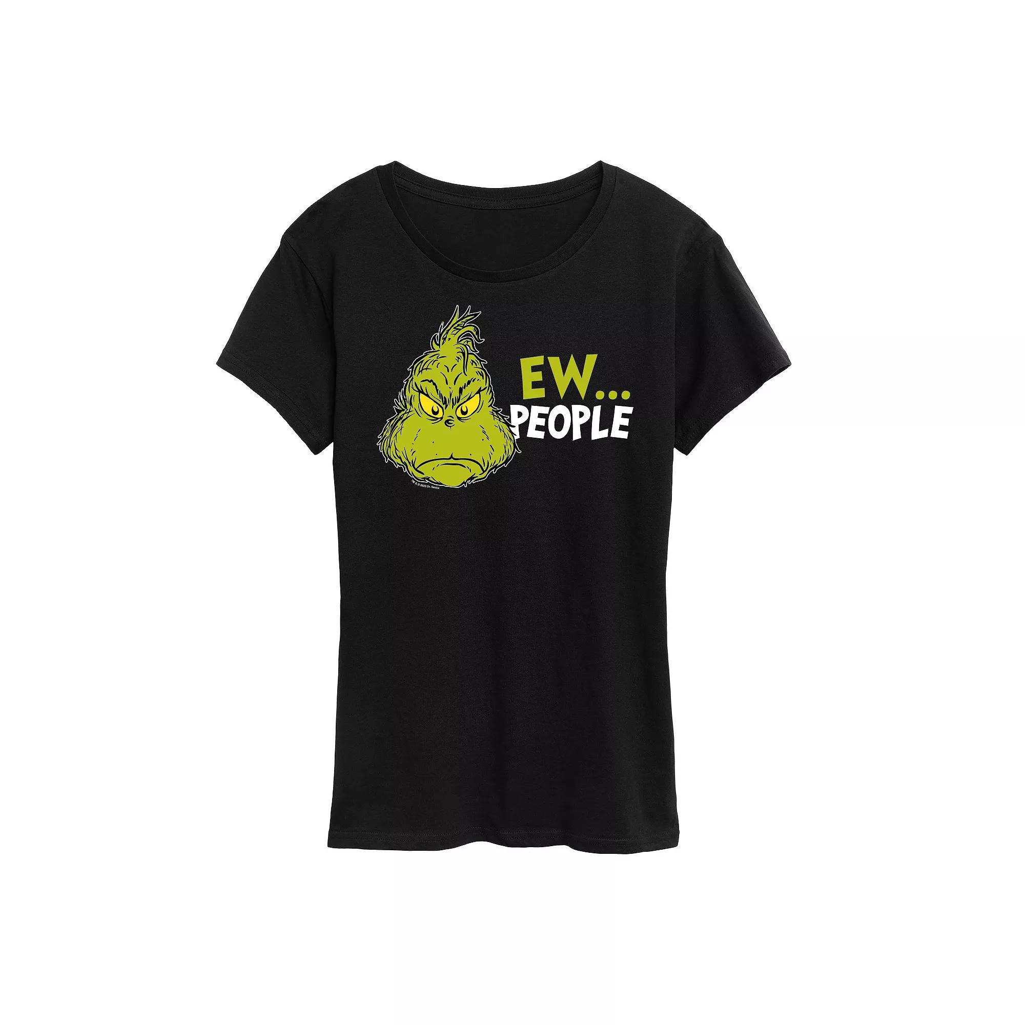 Women's Dr. Seuss The Grinch Ew People Graphic Tee, Girl's,  Product Image