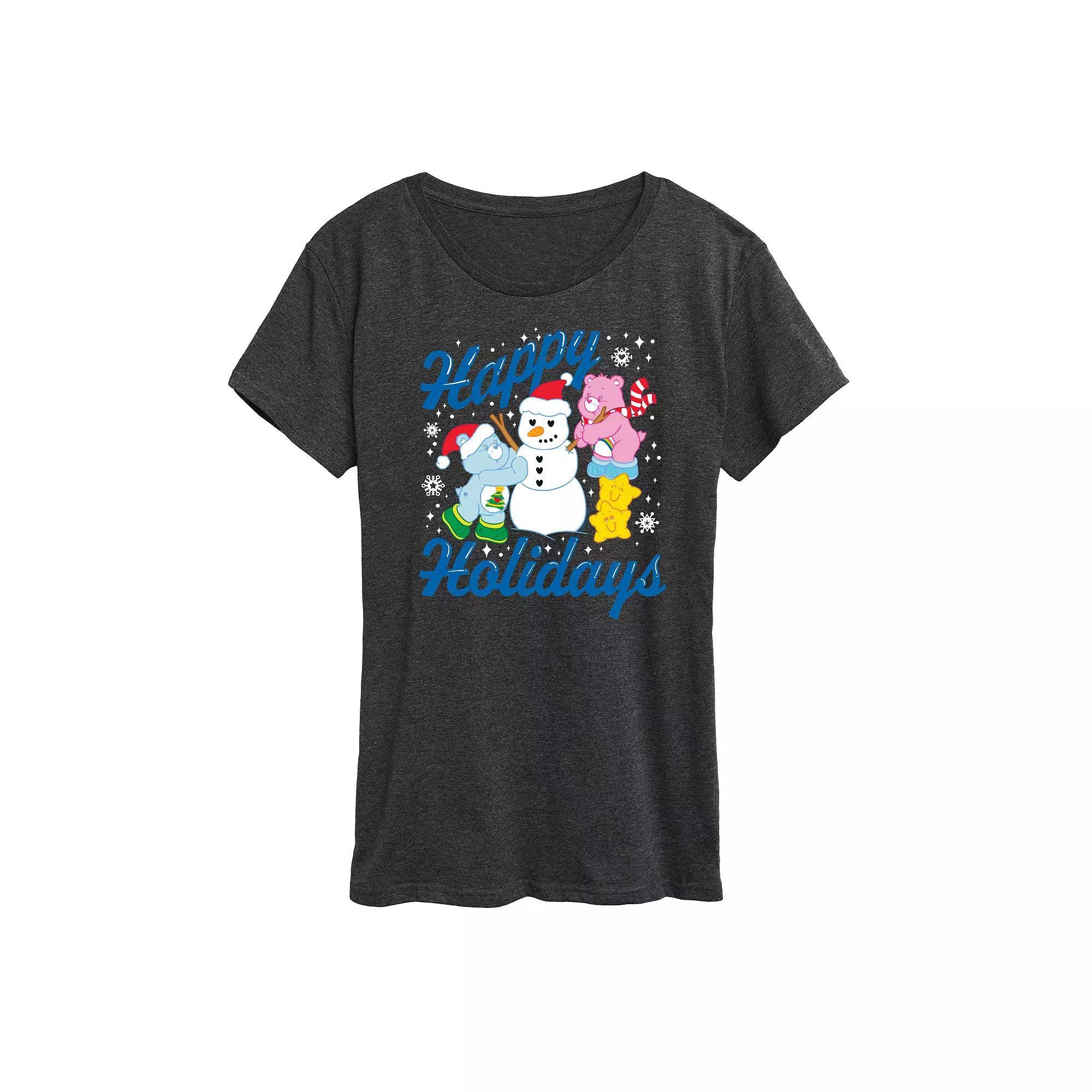 Women's Care Bears Happy Holidays Graphic Tee, Girl's, Size: Large, Black Product Image