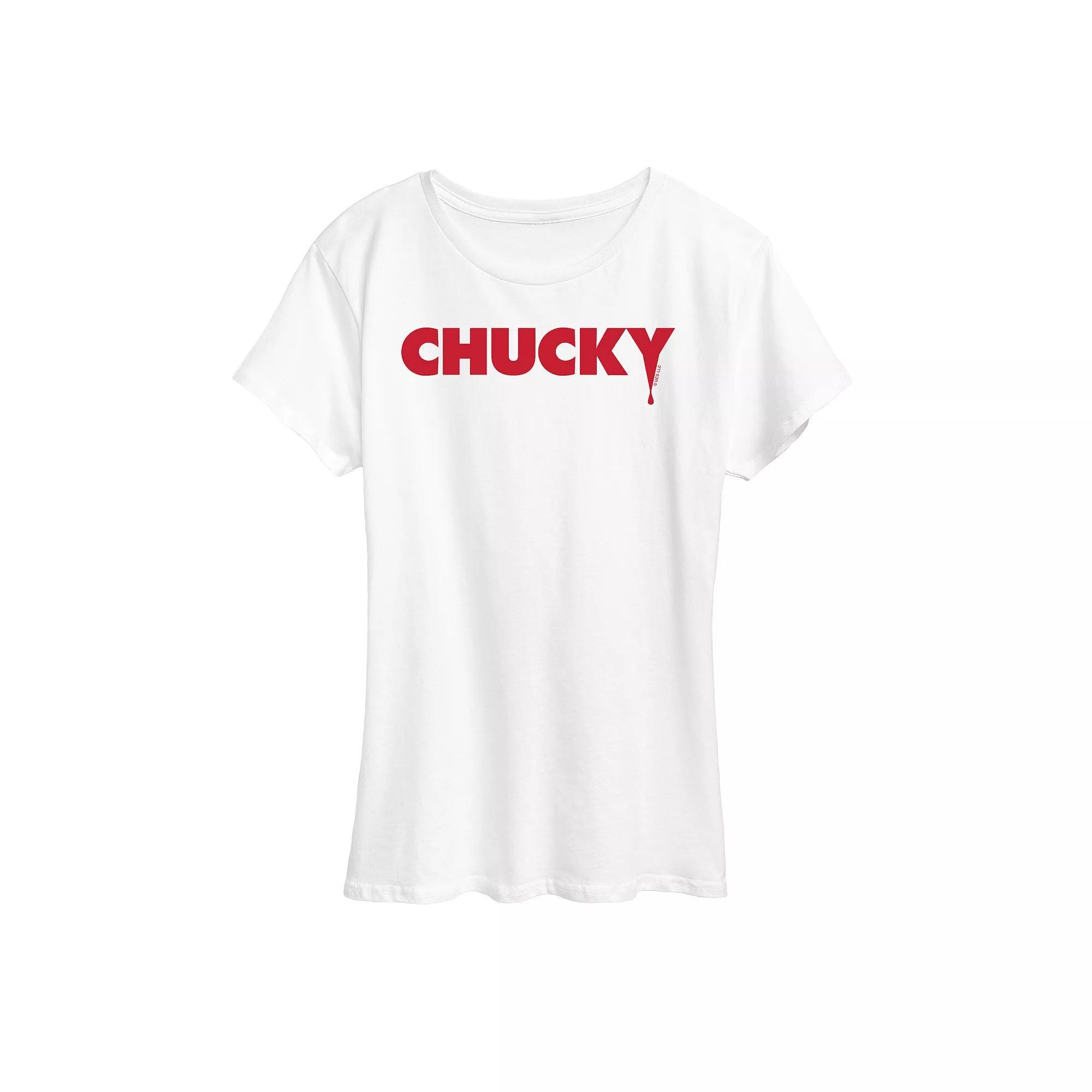 Women's Chucky Logo Graphic Tee, Size: XL, White Product Image