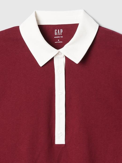 Cropped Rugby Polo Shirt Product Image