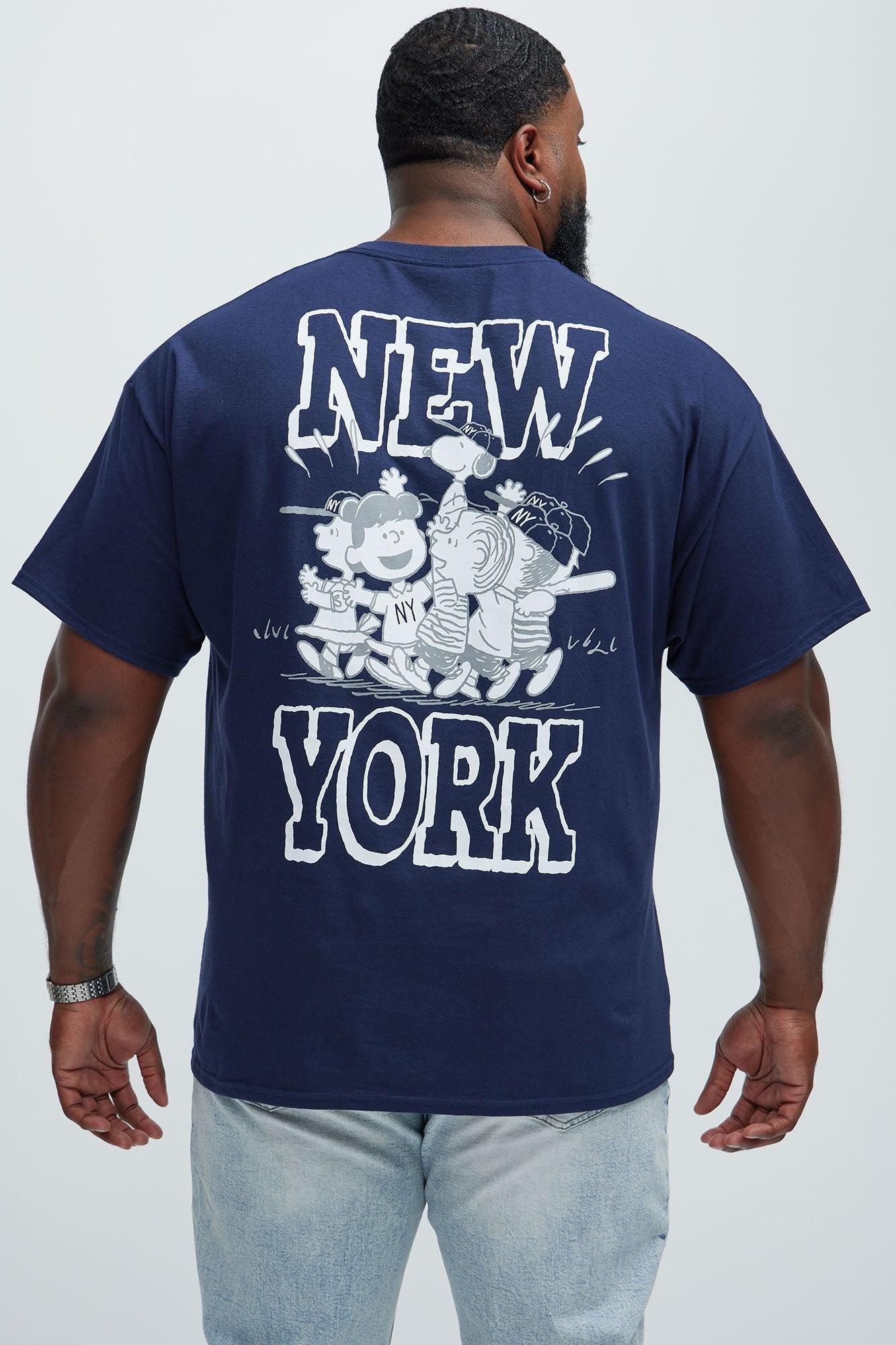 Peanuts NYC Baseball Short Sleeve Tee - Navy Product Image