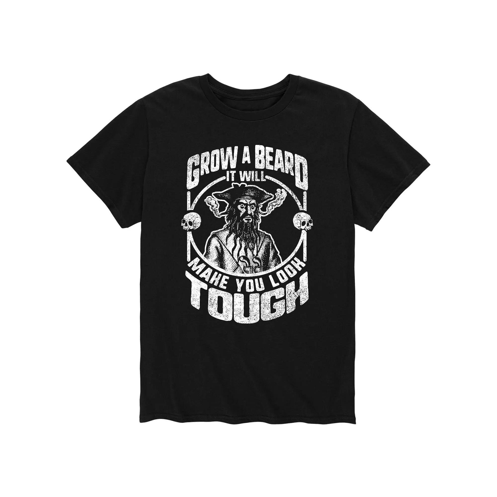 Men's Grow A Beard Tee, Size: XL, Black Product Image