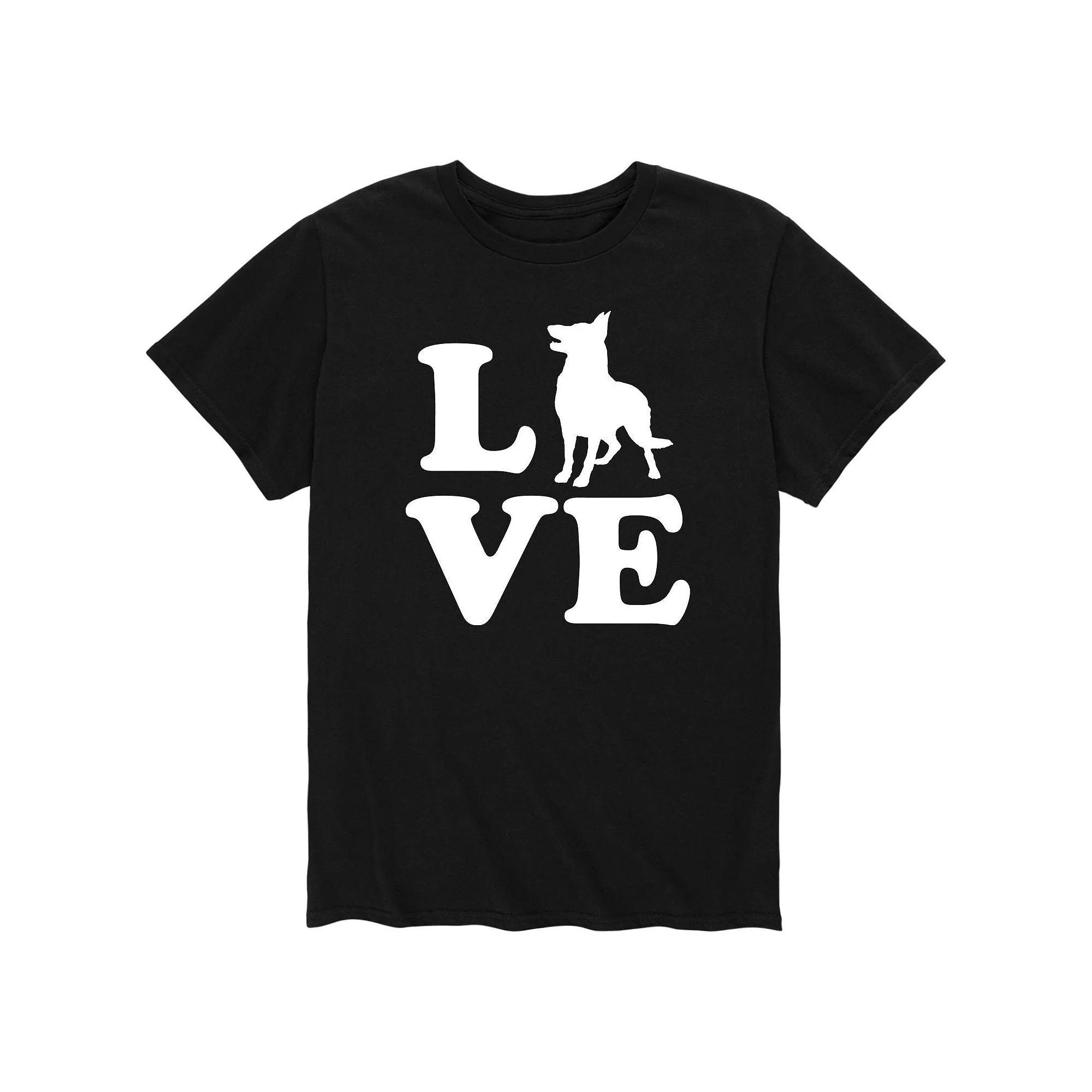 Men's Love German Shepherd Tee,  Product Image
