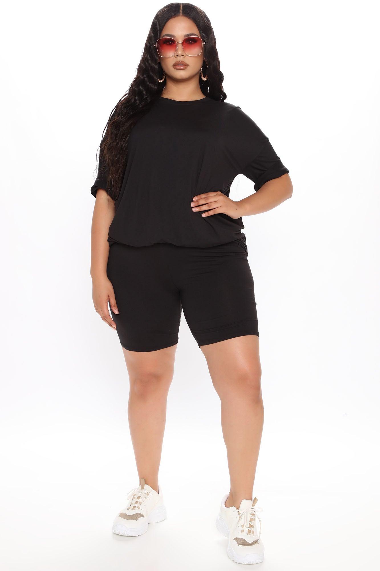 Weekend Vibes Short Set - Black Product Image