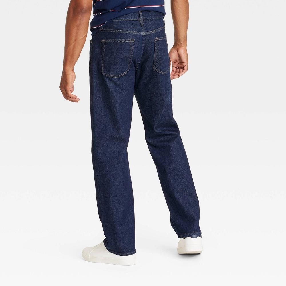 Mens Relaxed Fit Jeans - Goodfellow & Co Dark Wash 30x30 Product Image